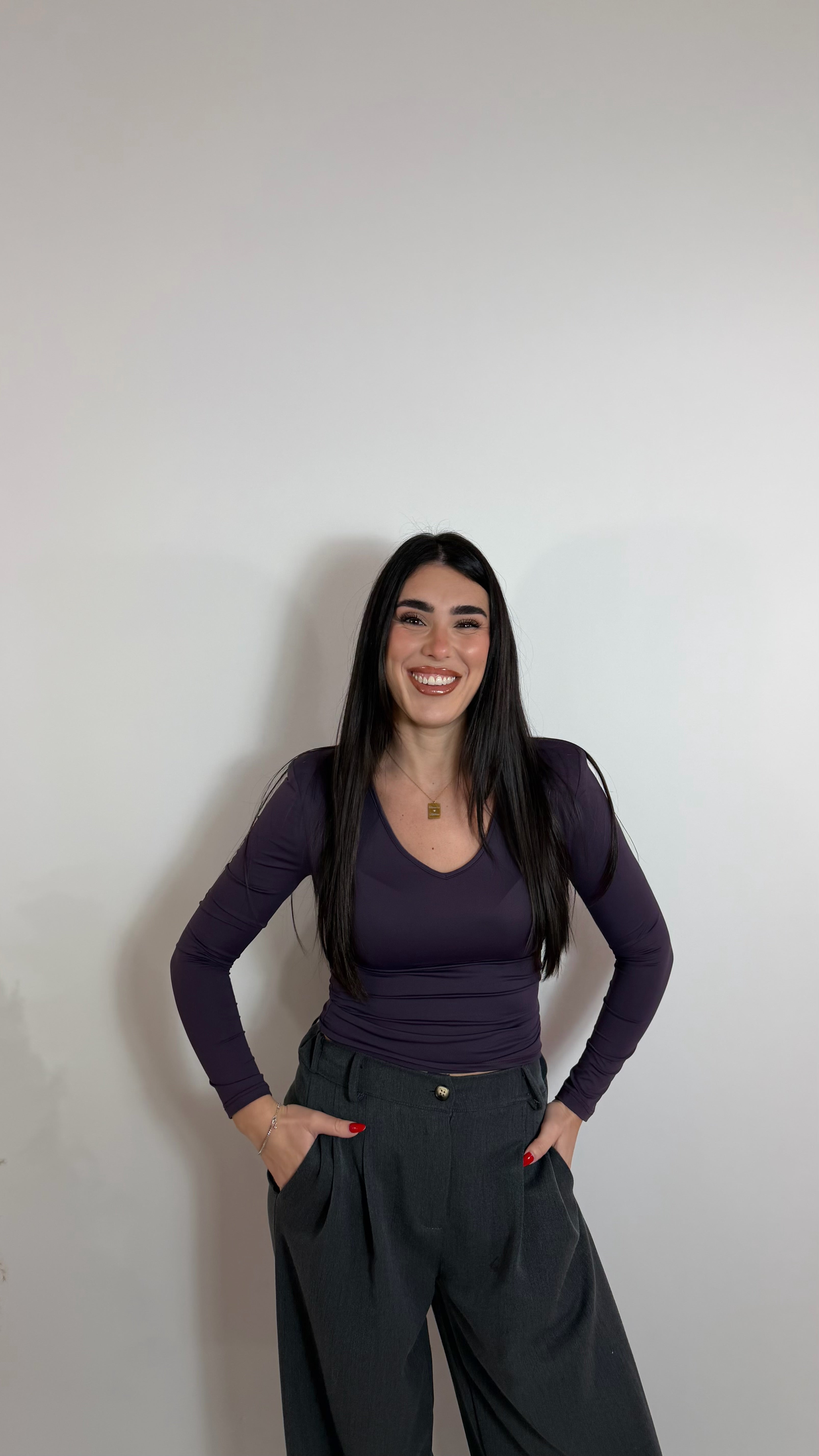 Maglia Lycra Strutturata Purple