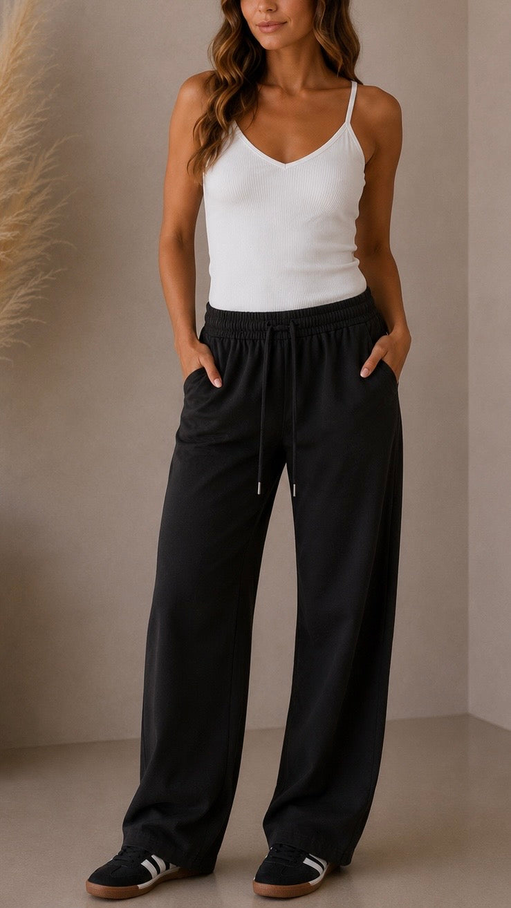 Pantalone Simil Jeans Black