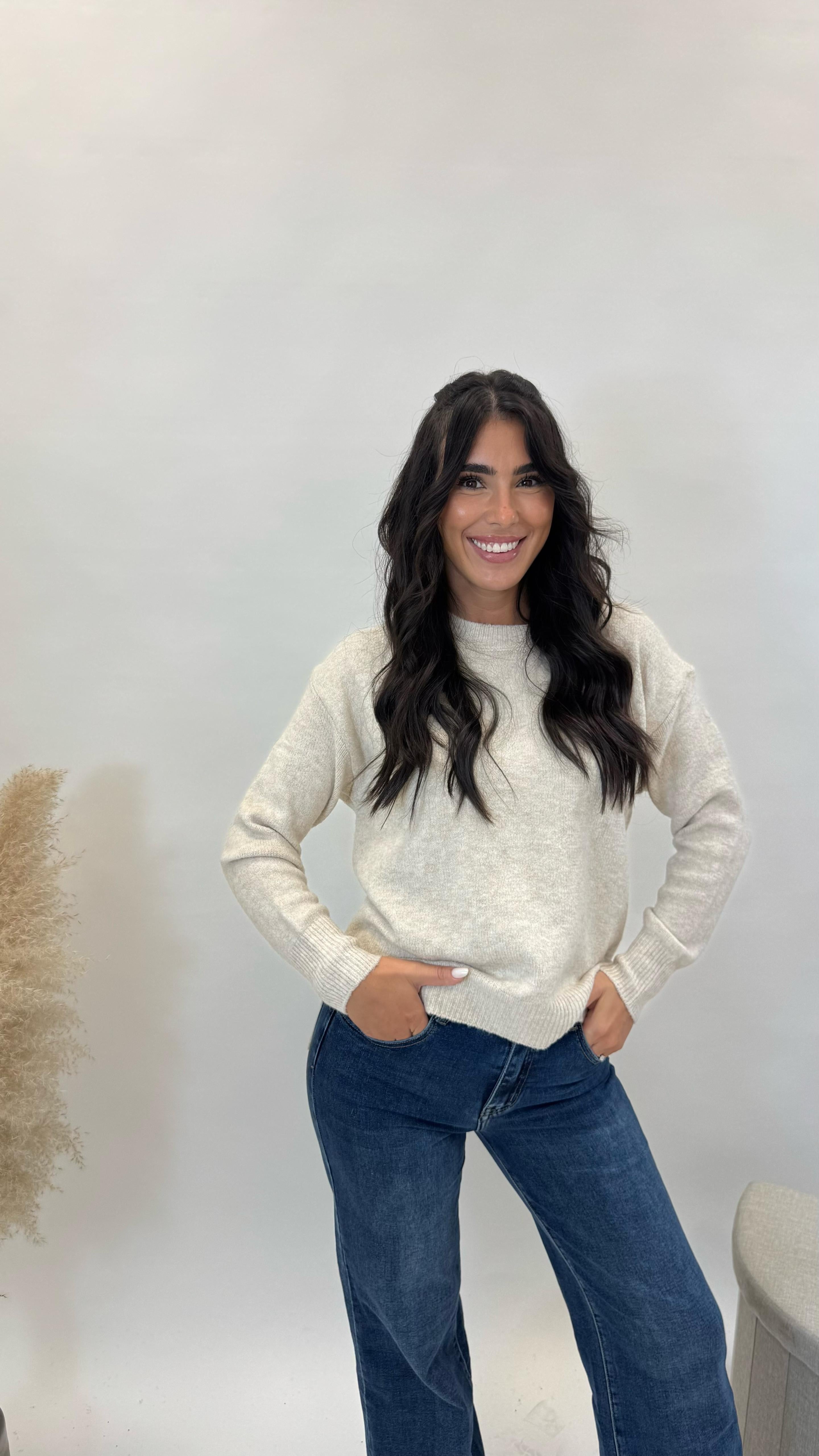 Pull Misto Mohair Ecru