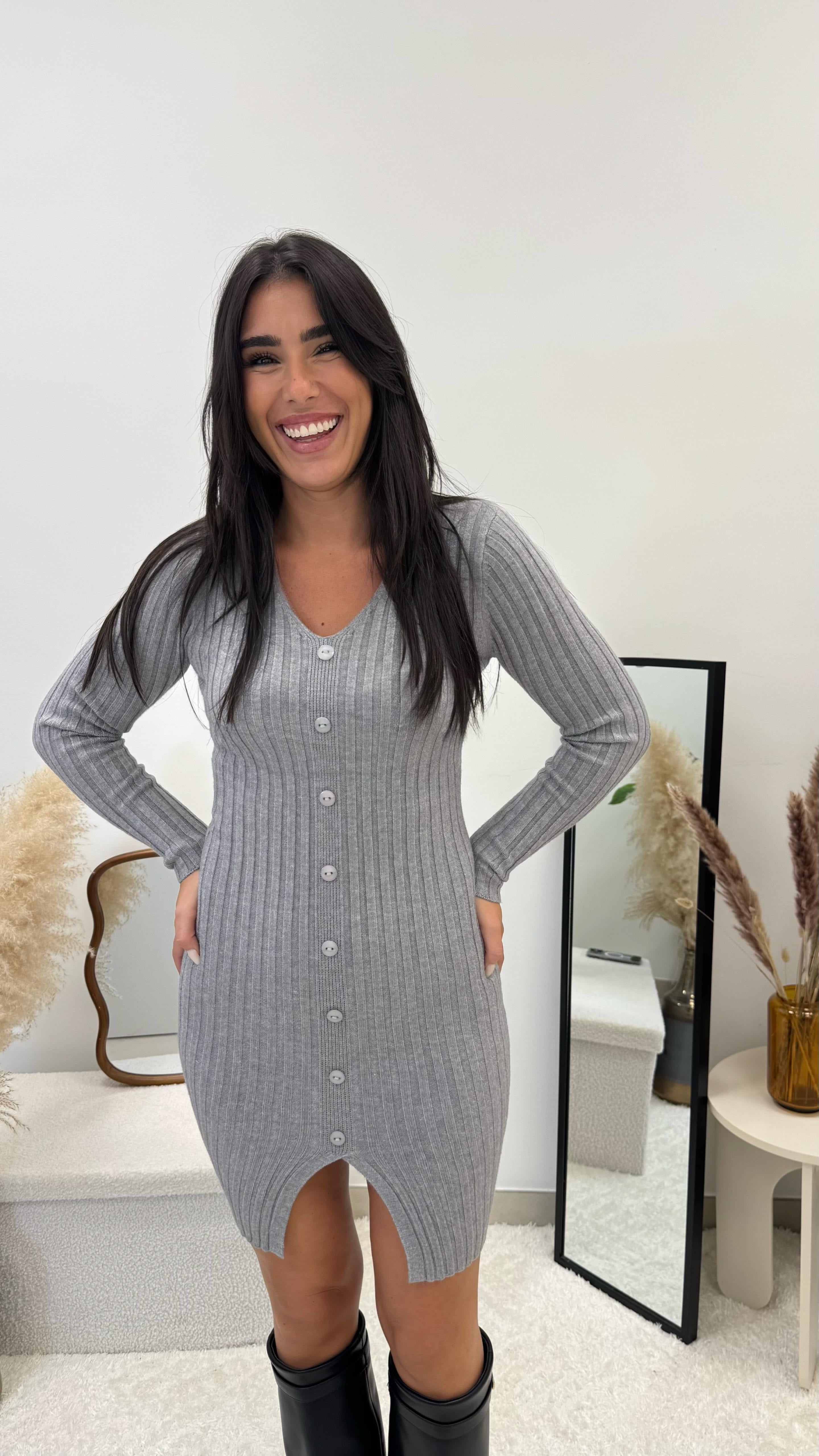Abito Grace Grigio Perla