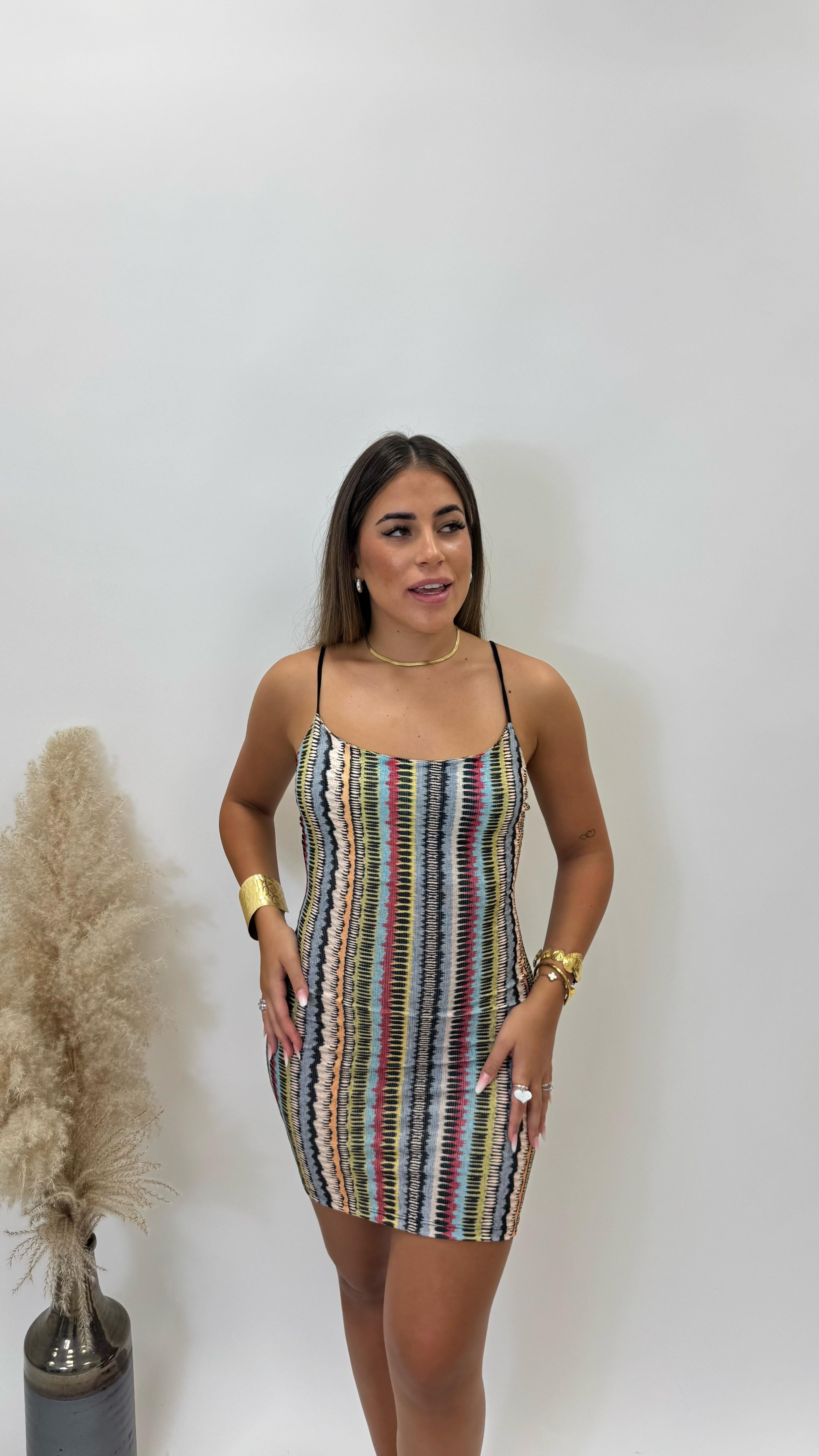 Minidress Summer Vibes Black e Sky