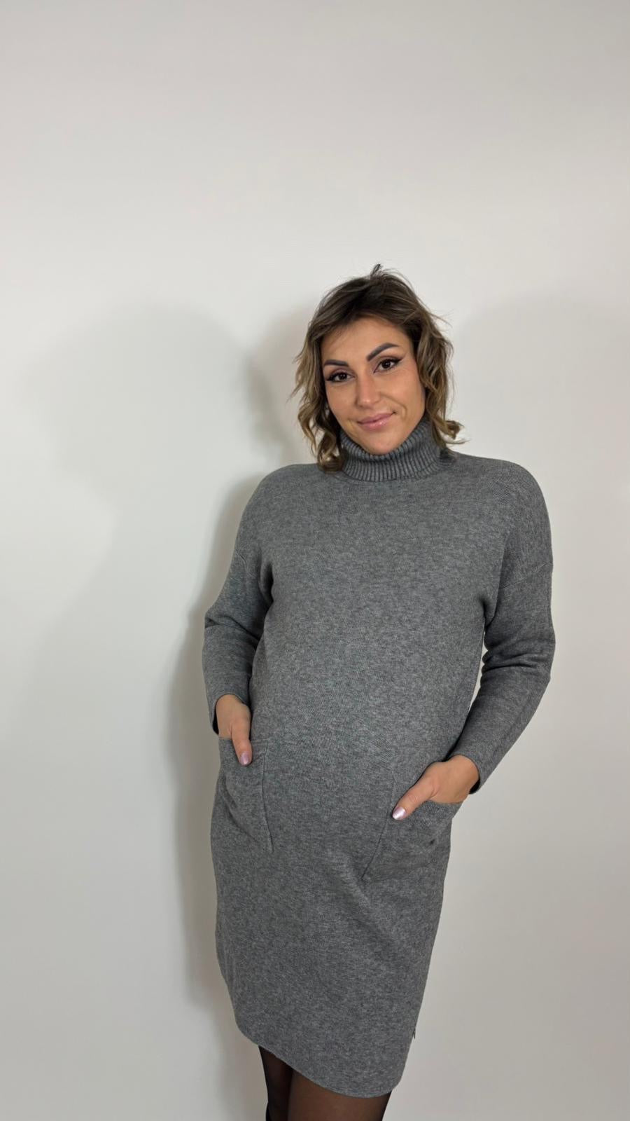 Abito Cozy Classy Grigio Perla