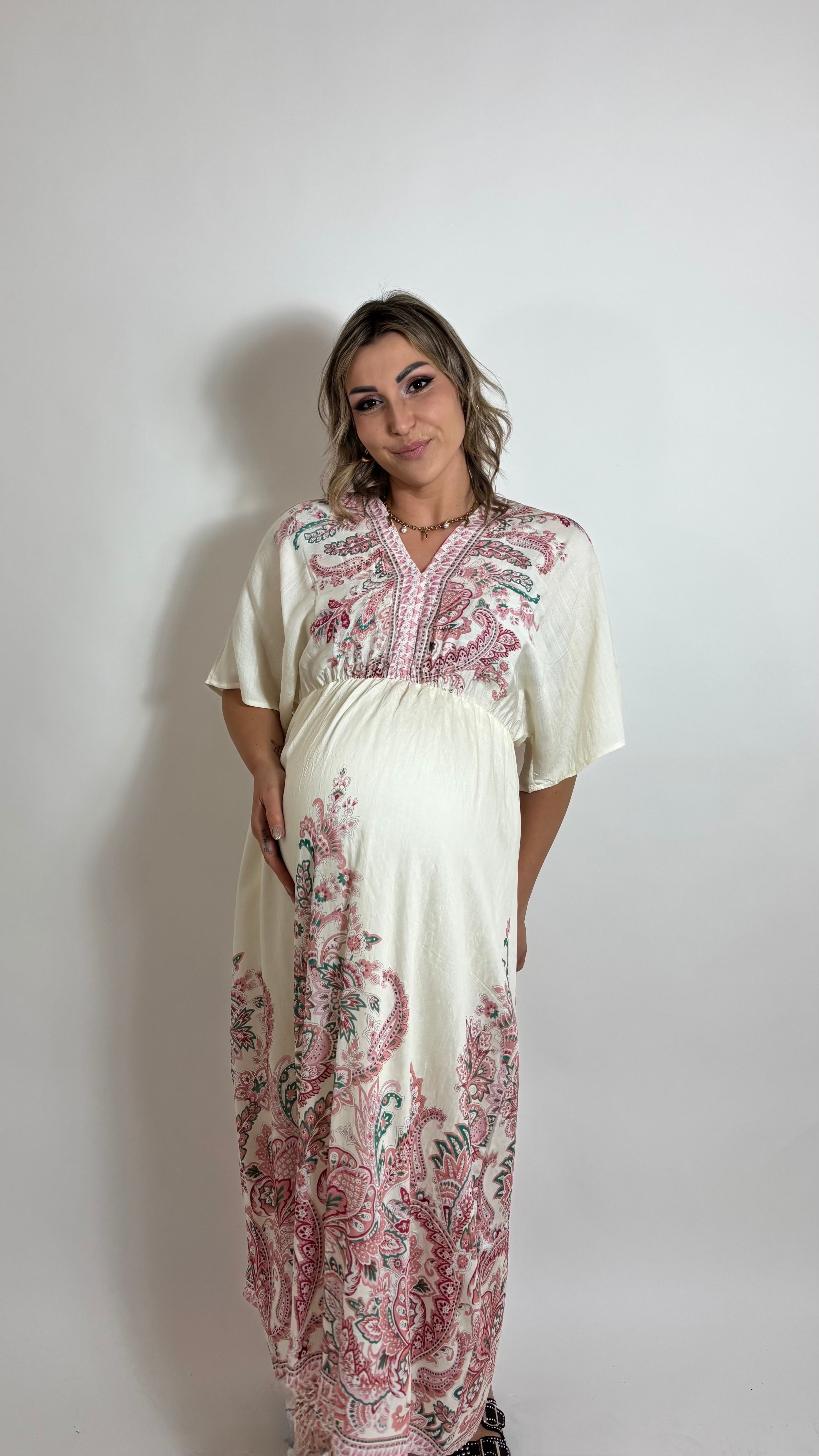 Abito Kashmir Kaftano Pink