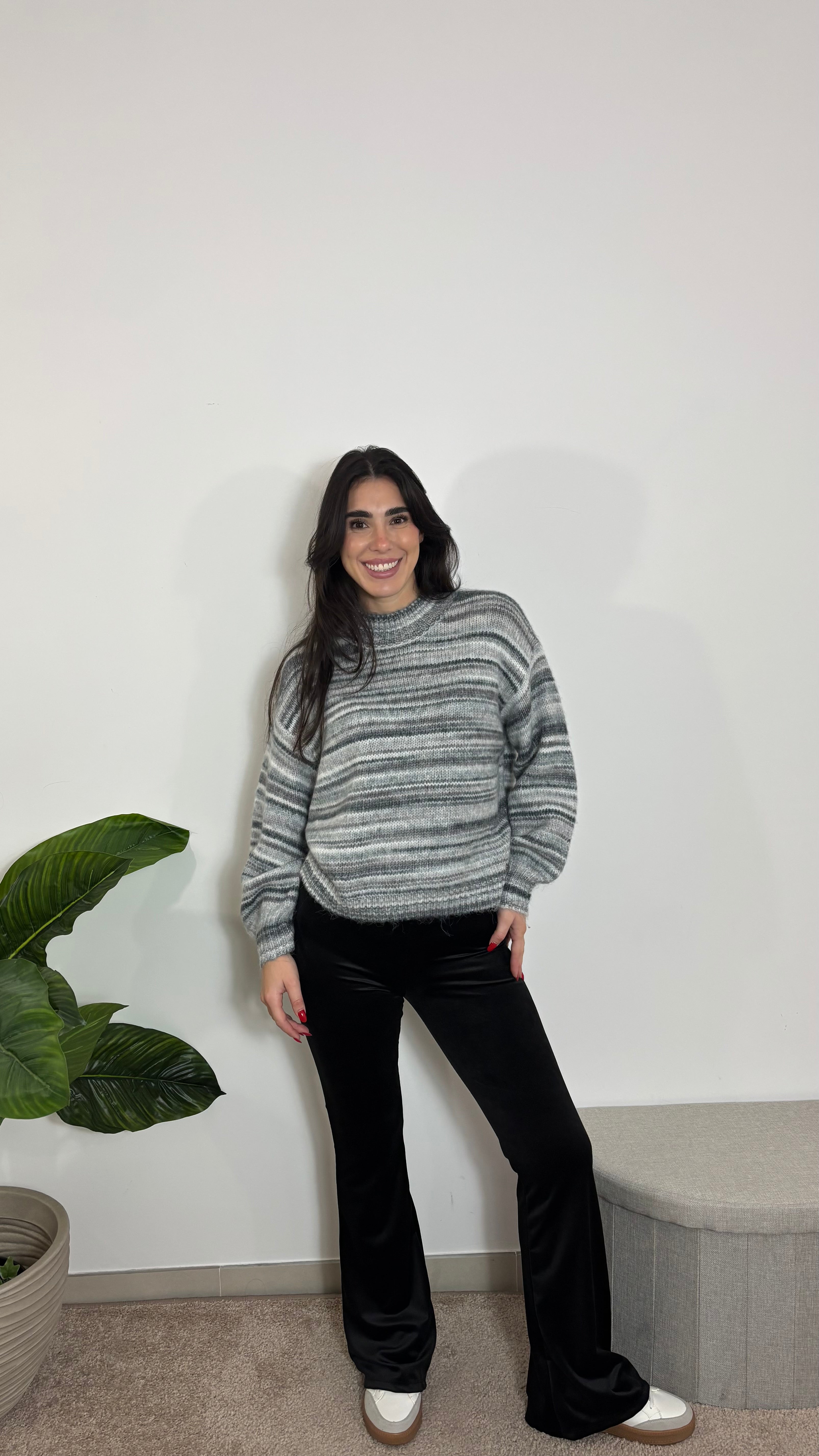 Panta Flare Velvet Nero