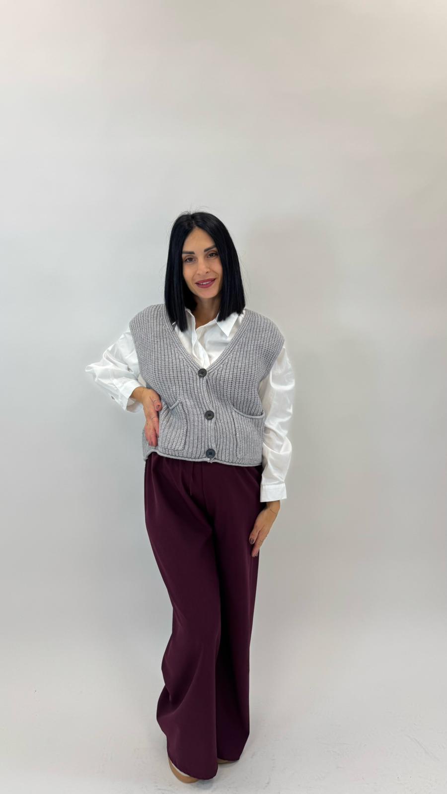 Jogger Tessuto Classico Burgundy