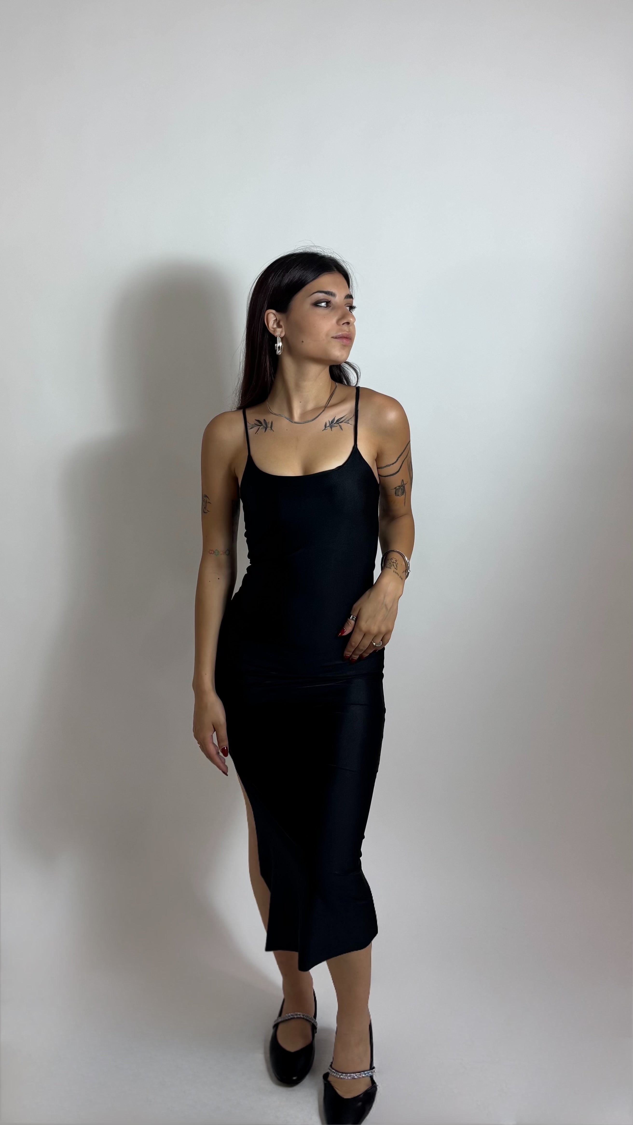 Abito Midi Stretch Nera