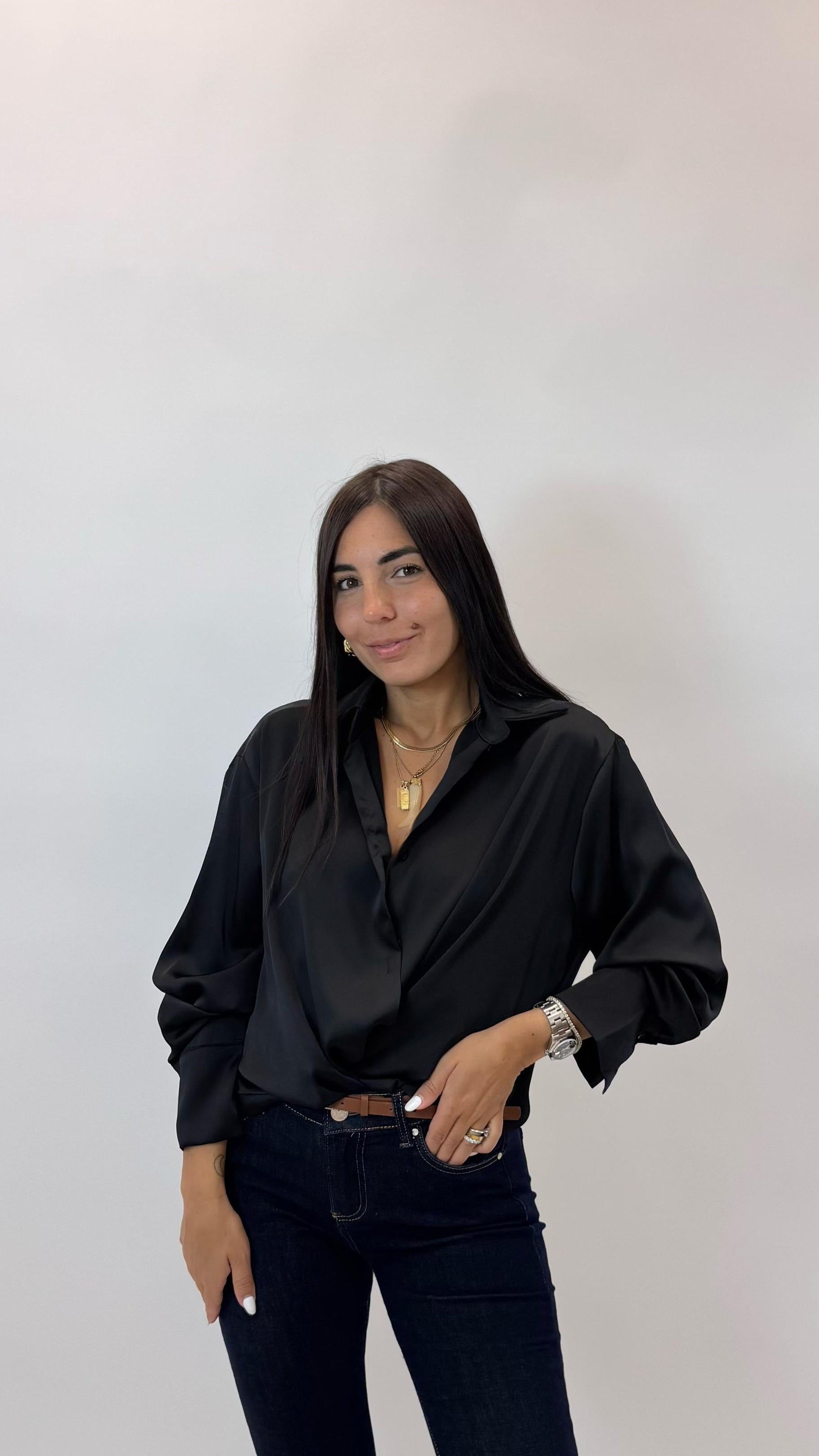 Camicia Silk Nera