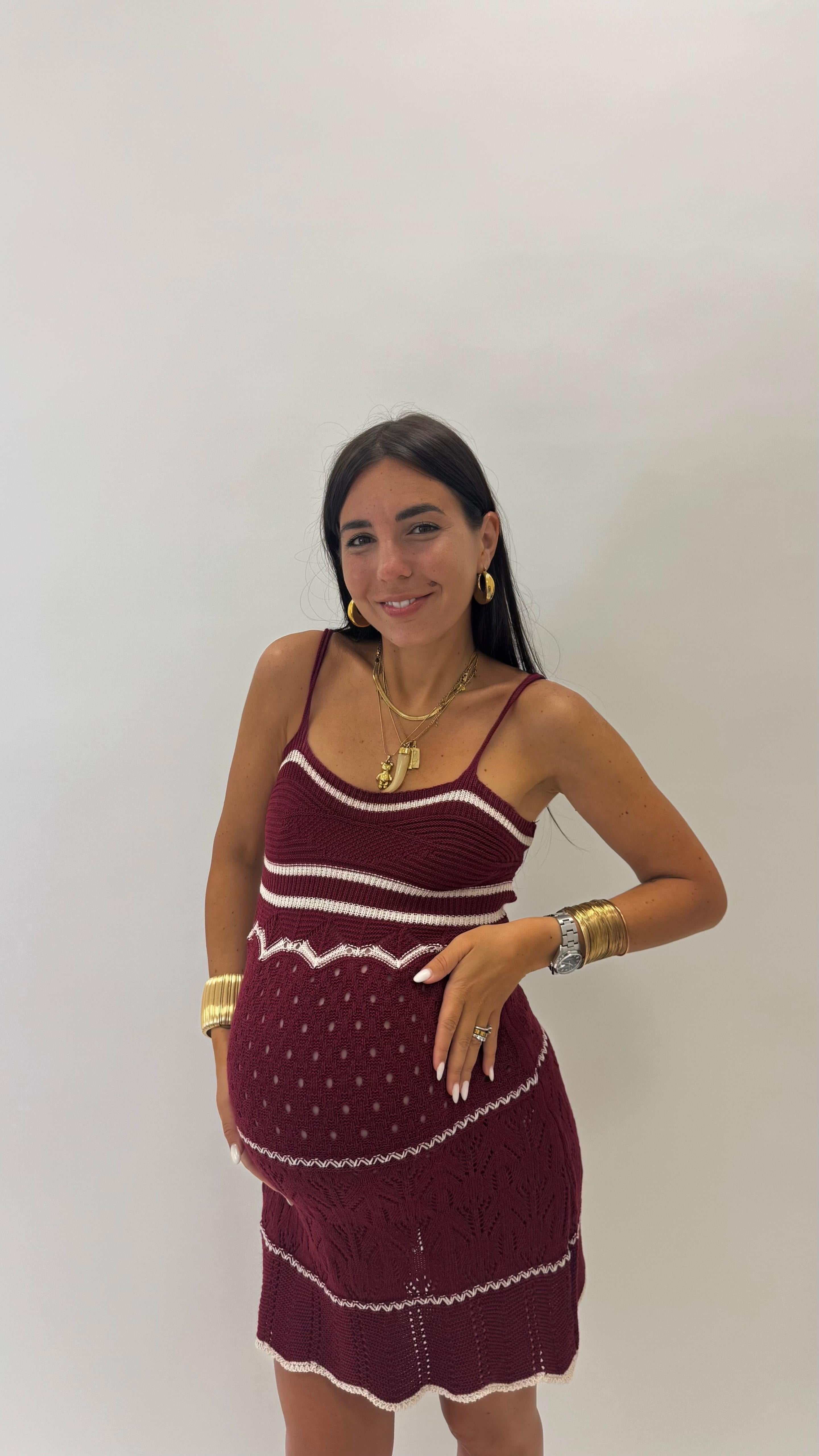 Minidress Panarea Crochet Rosso India