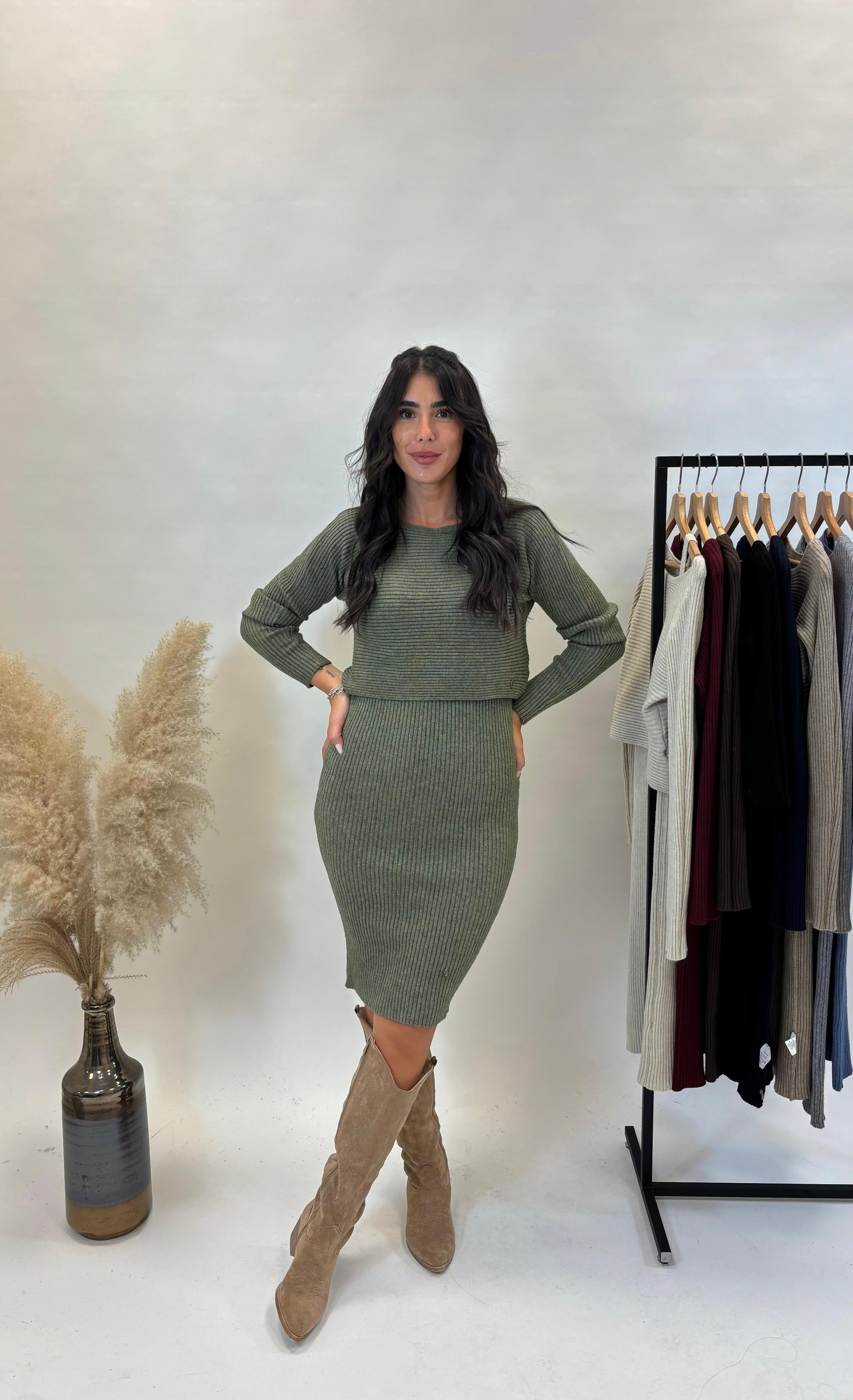 Abito Due Pezzi Verde Utility
