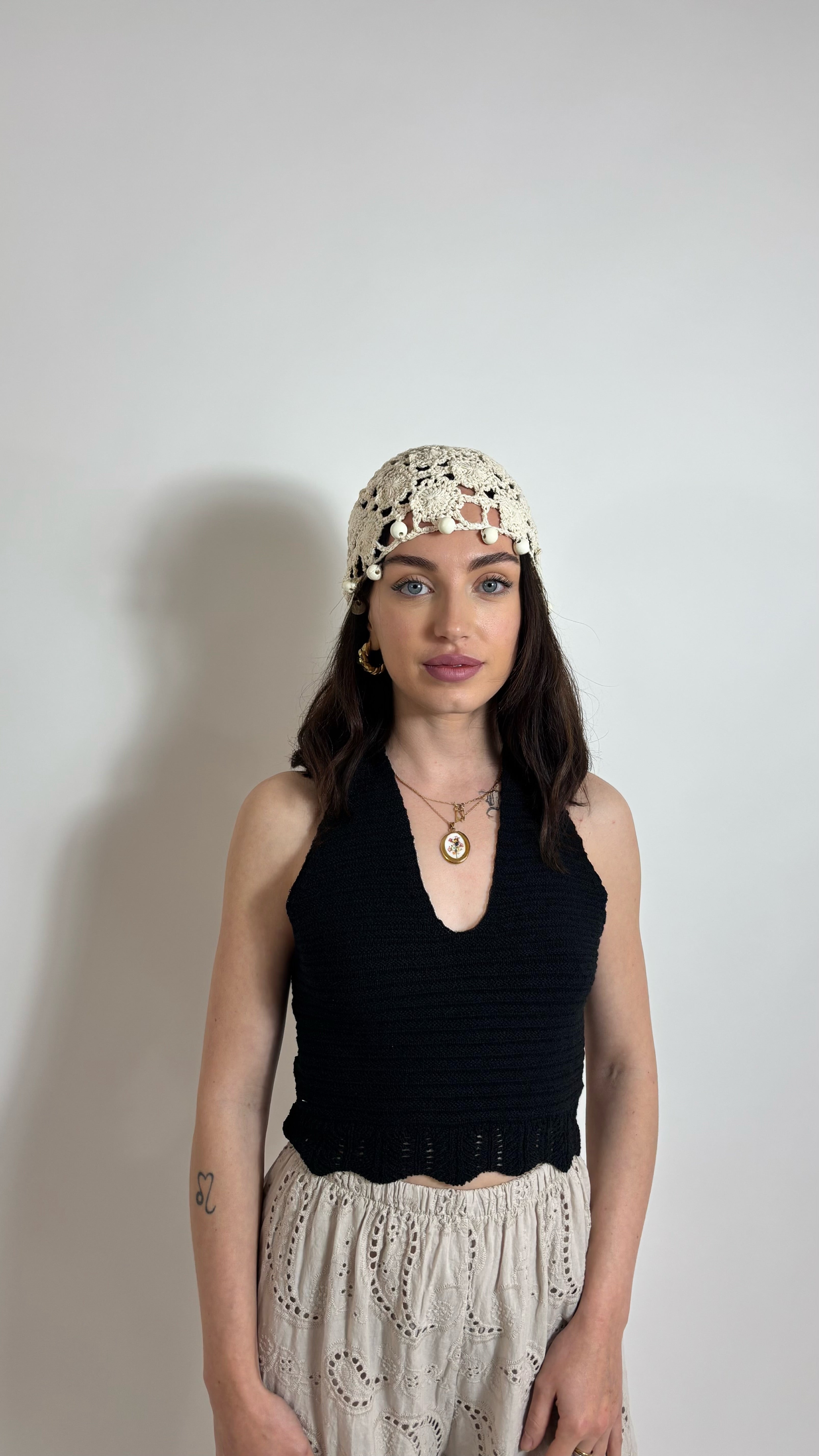 Top Crochet Positano Nero