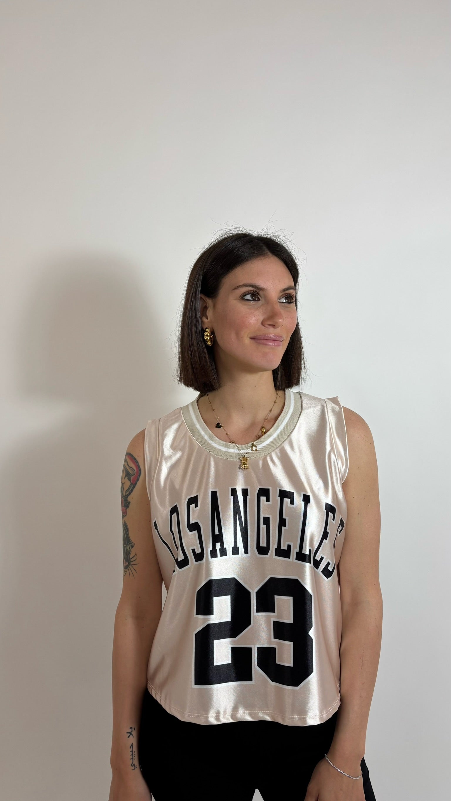 Canotta Basket Lace Champagne
