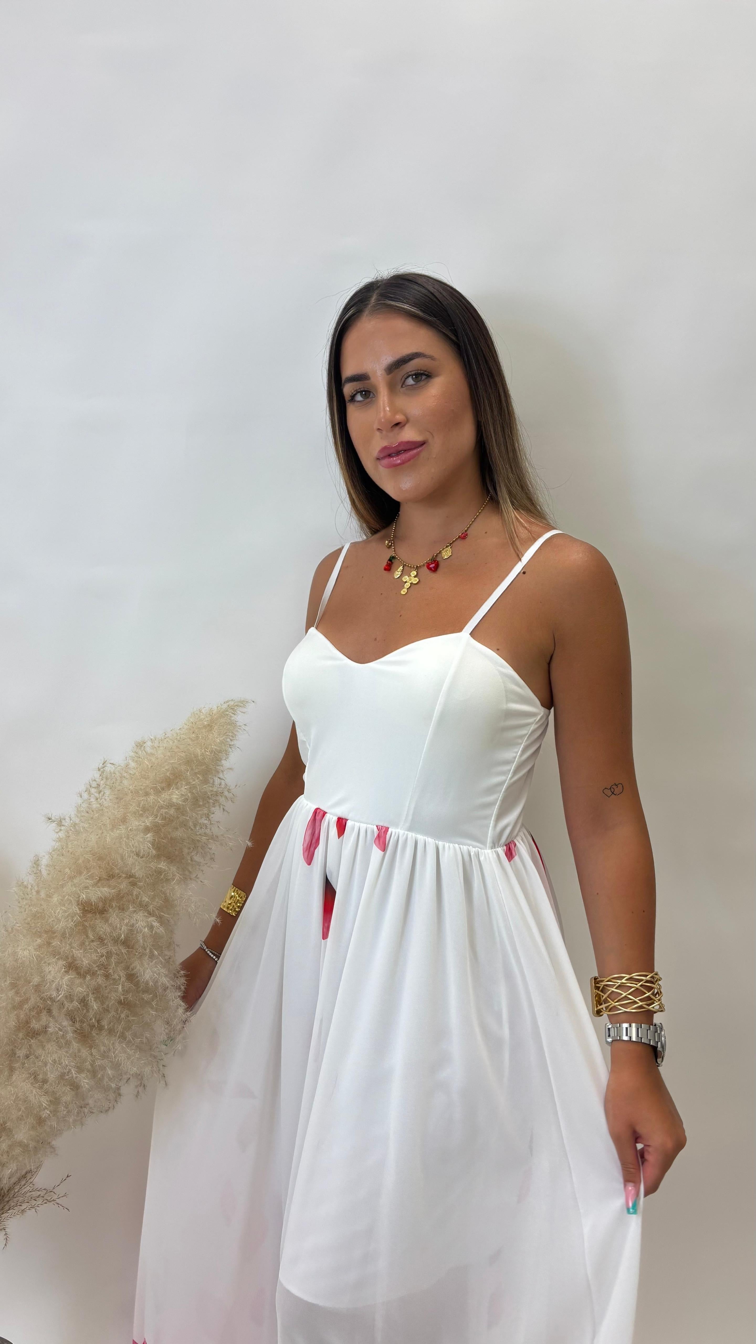 Abito Petali Bianco