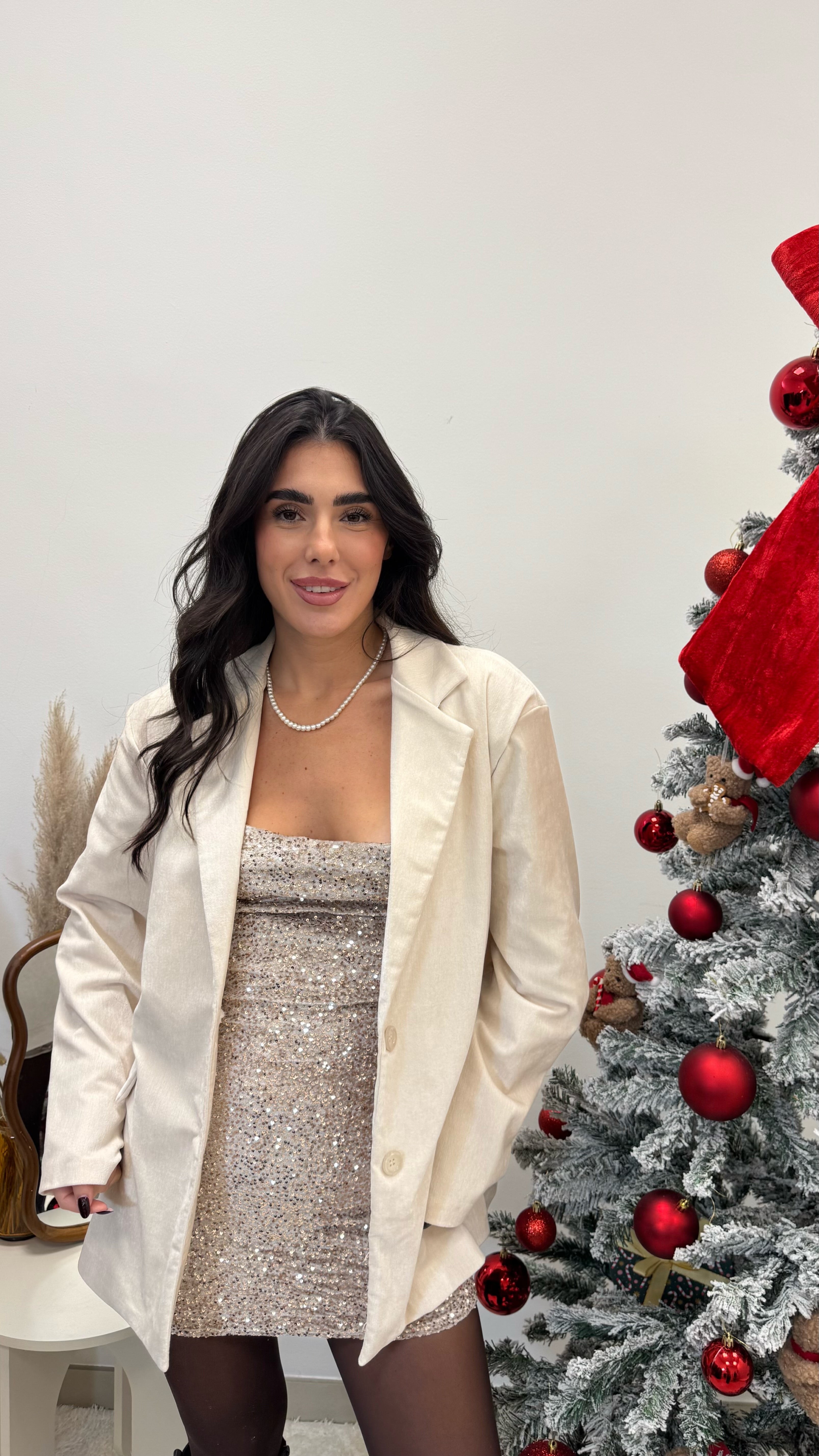 🥂Giacca Velvet Elegance Burro