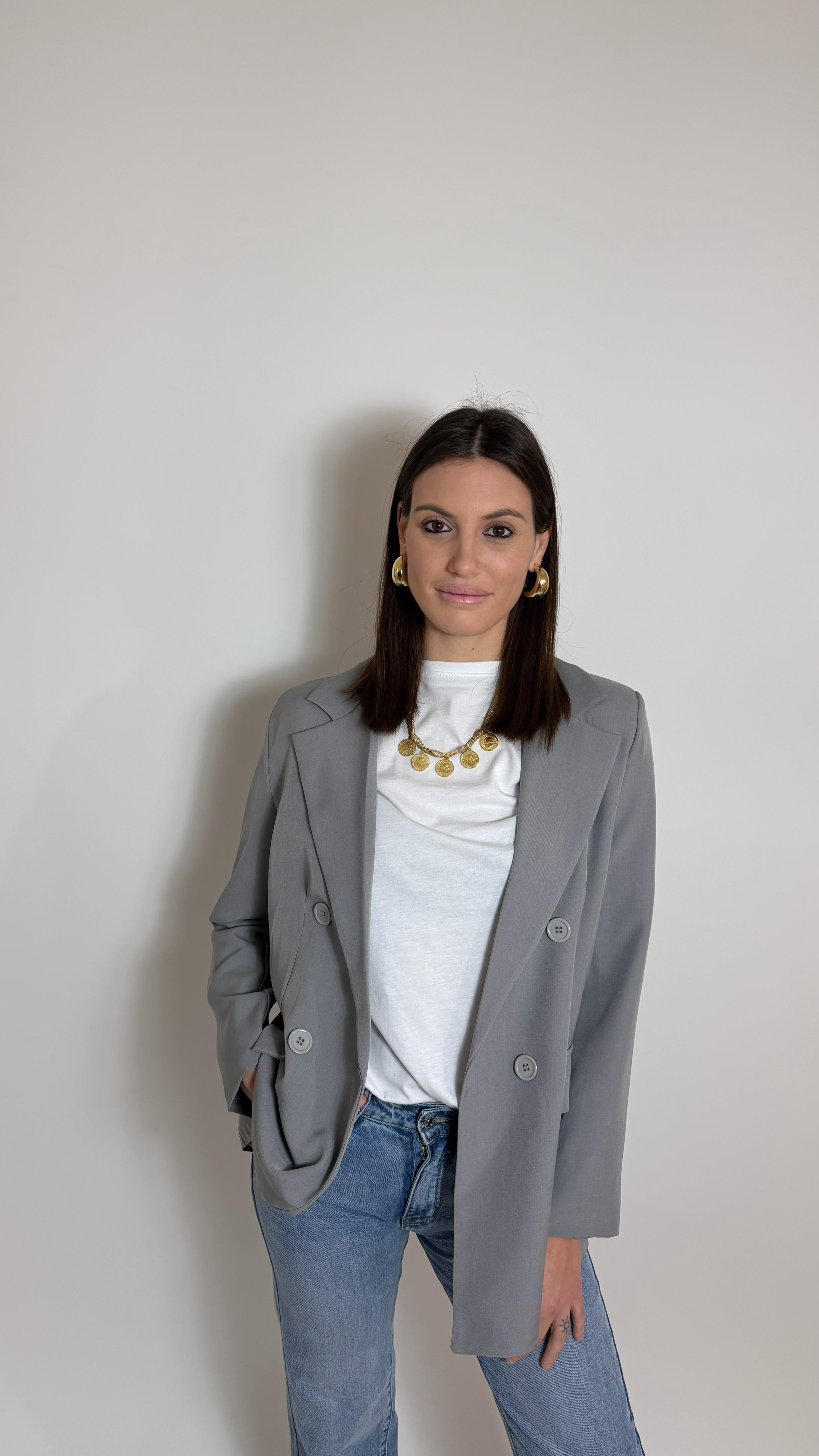 Giacca Doppiopetto Grigia