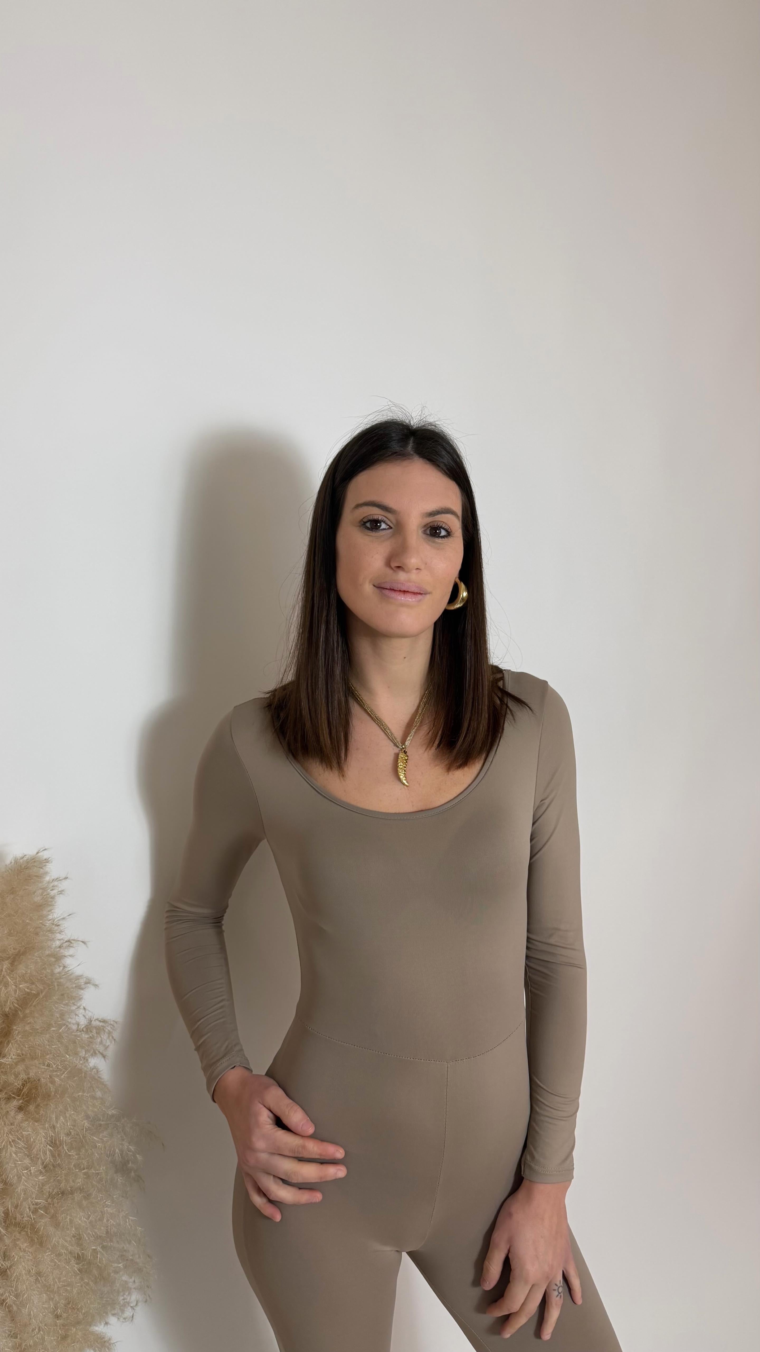 Jumpsuit Second Skin - Sigaretta / Taupe