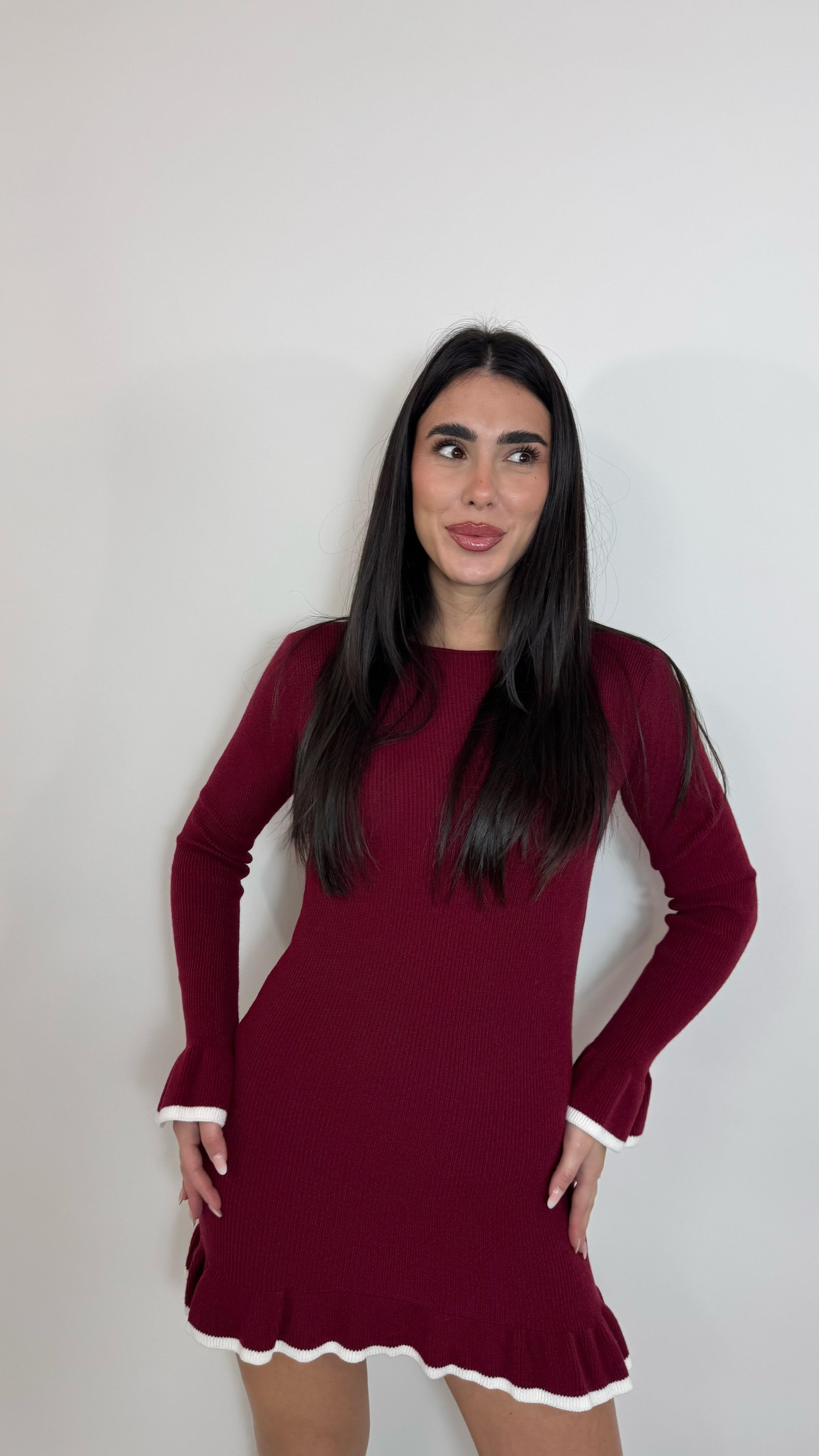 🥂Minidress Soft Chic Burgundy