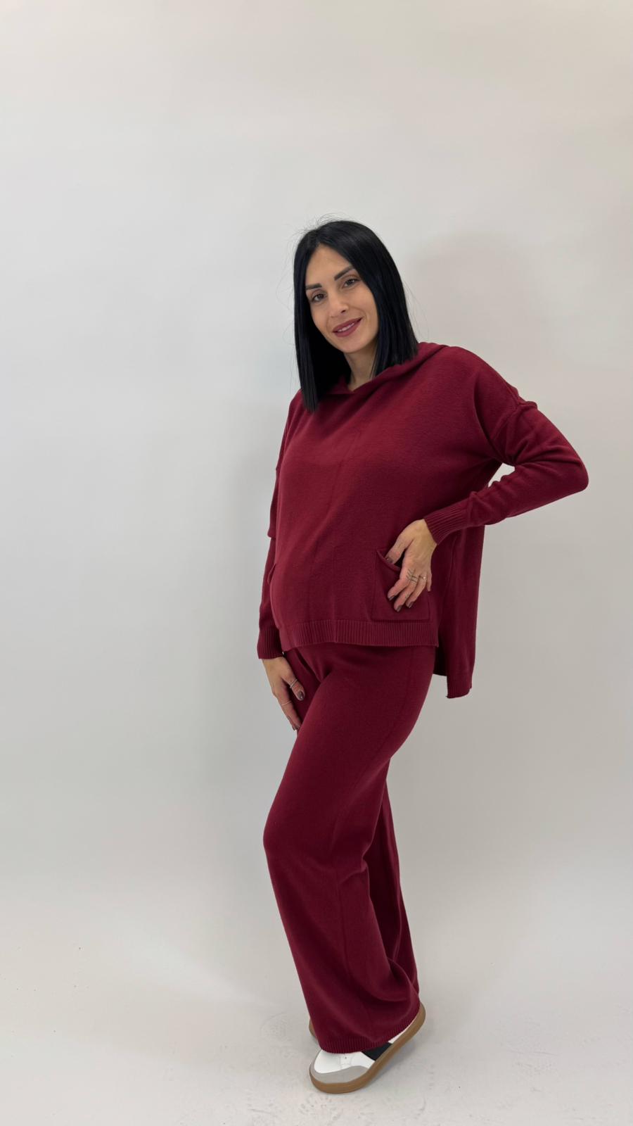 Sporty Set Maglina Morbida Burgundy