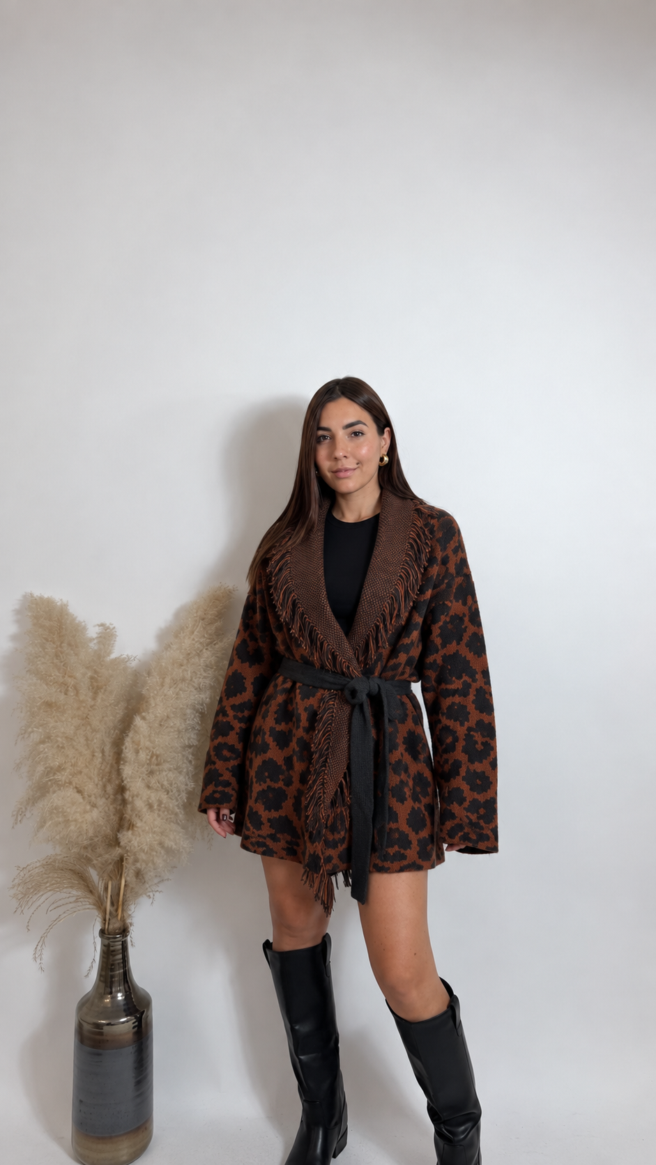 Cardigan Etnico Leopard