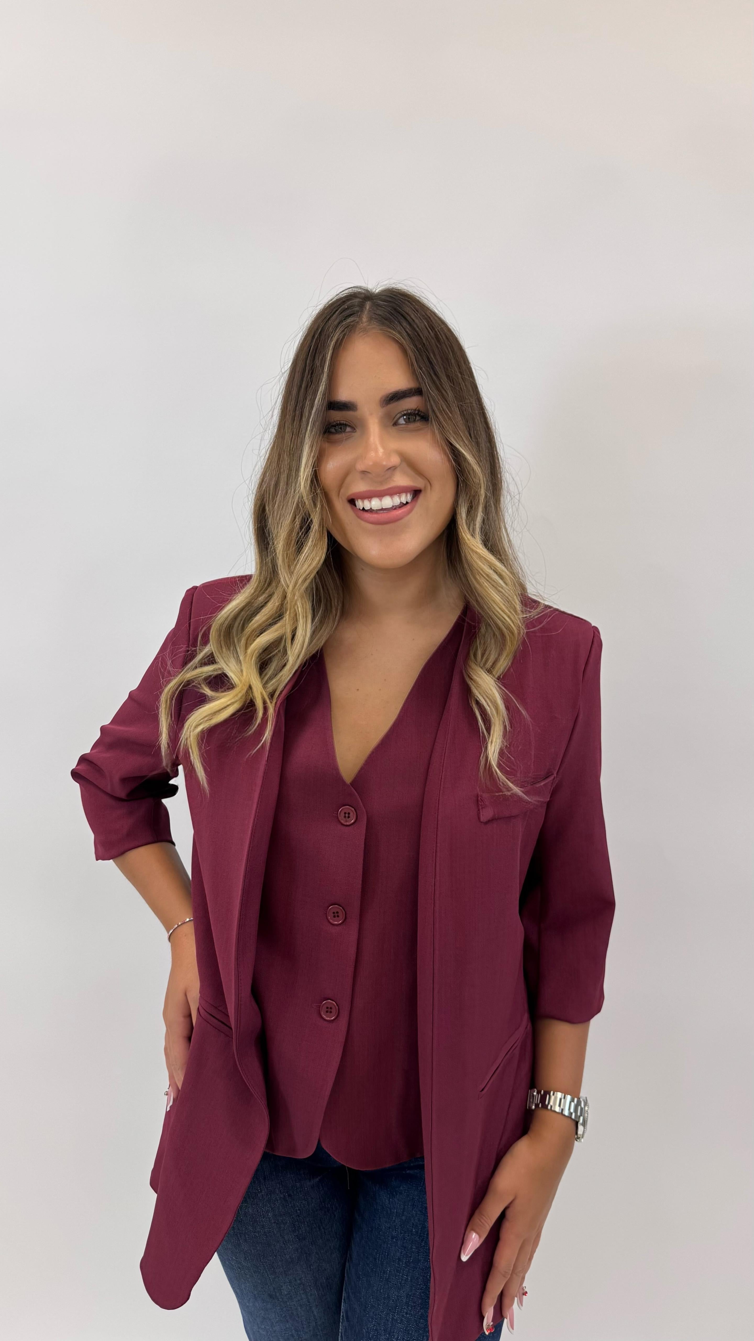 Giacca Old Money Burgundy