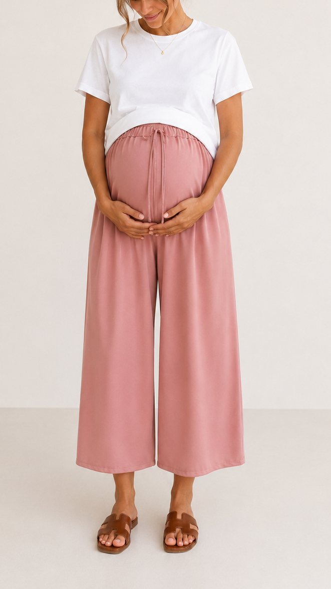 Pantalone Soft Capri Rosa