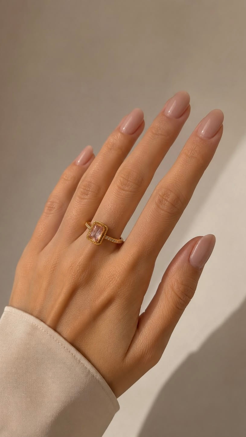 Anello Square Gold/Rose