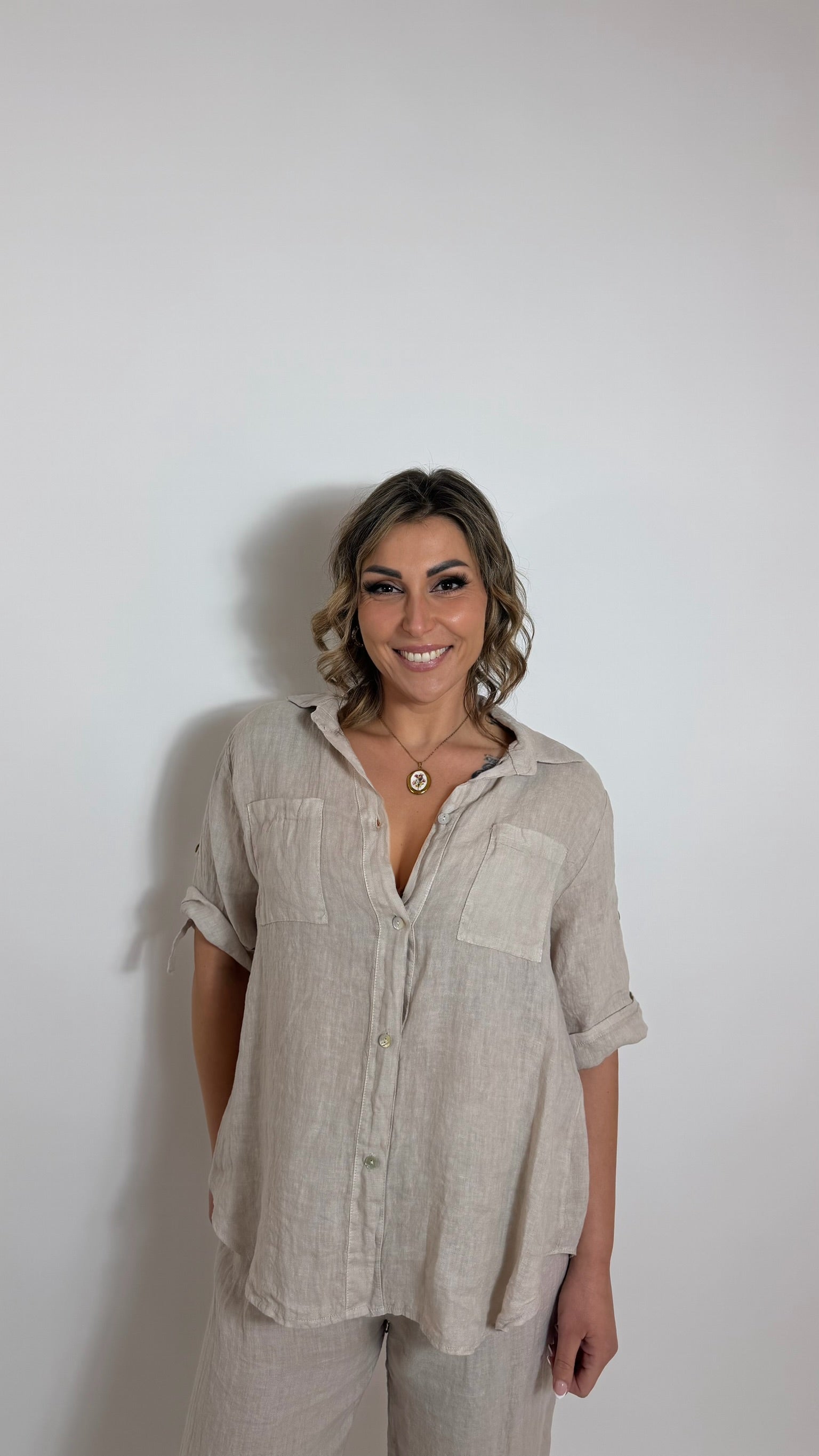 Camicia Lino Ecru