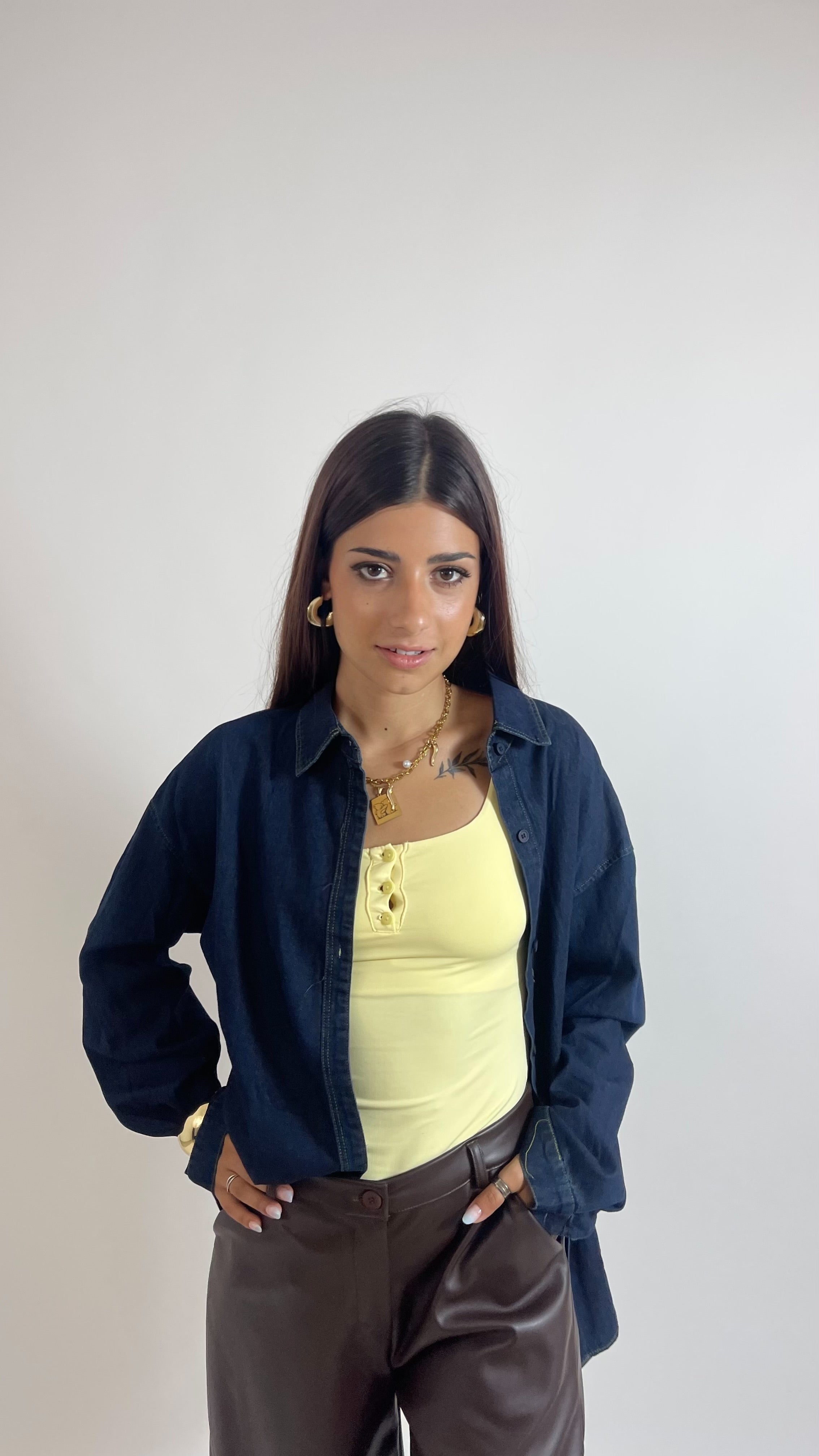 Canotta Button Yellow