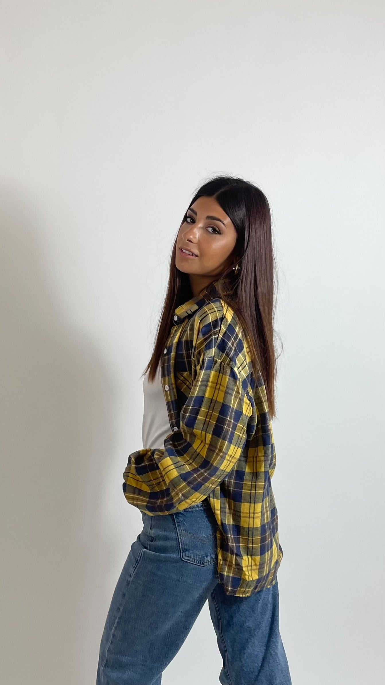 Camicia Autumn Check Yellow/Blu