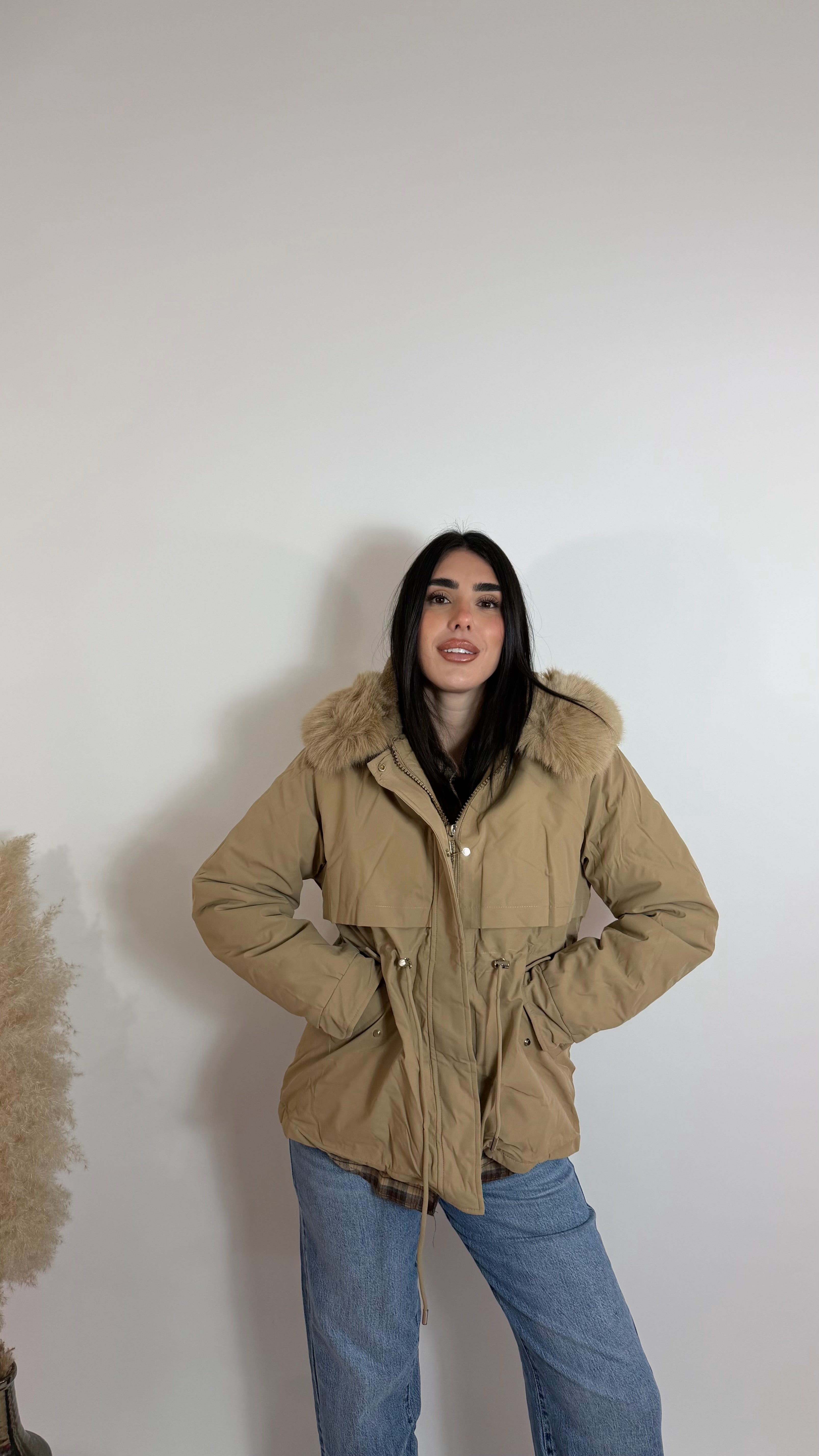 Parka Coat Nude