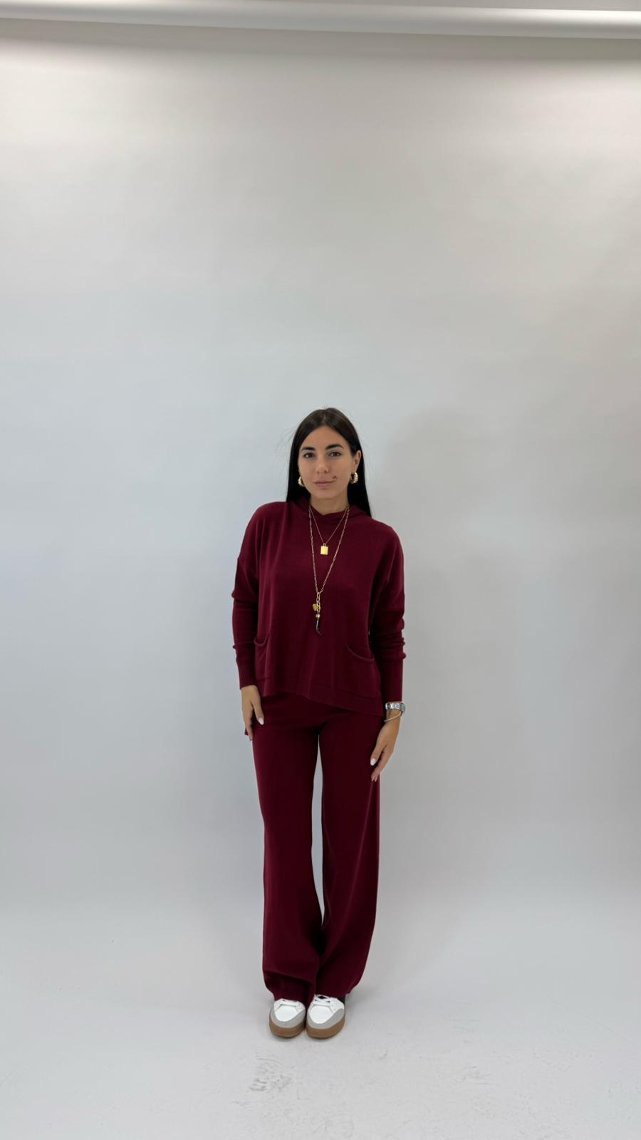 Sporty Set Maglina Morbida Burgundy