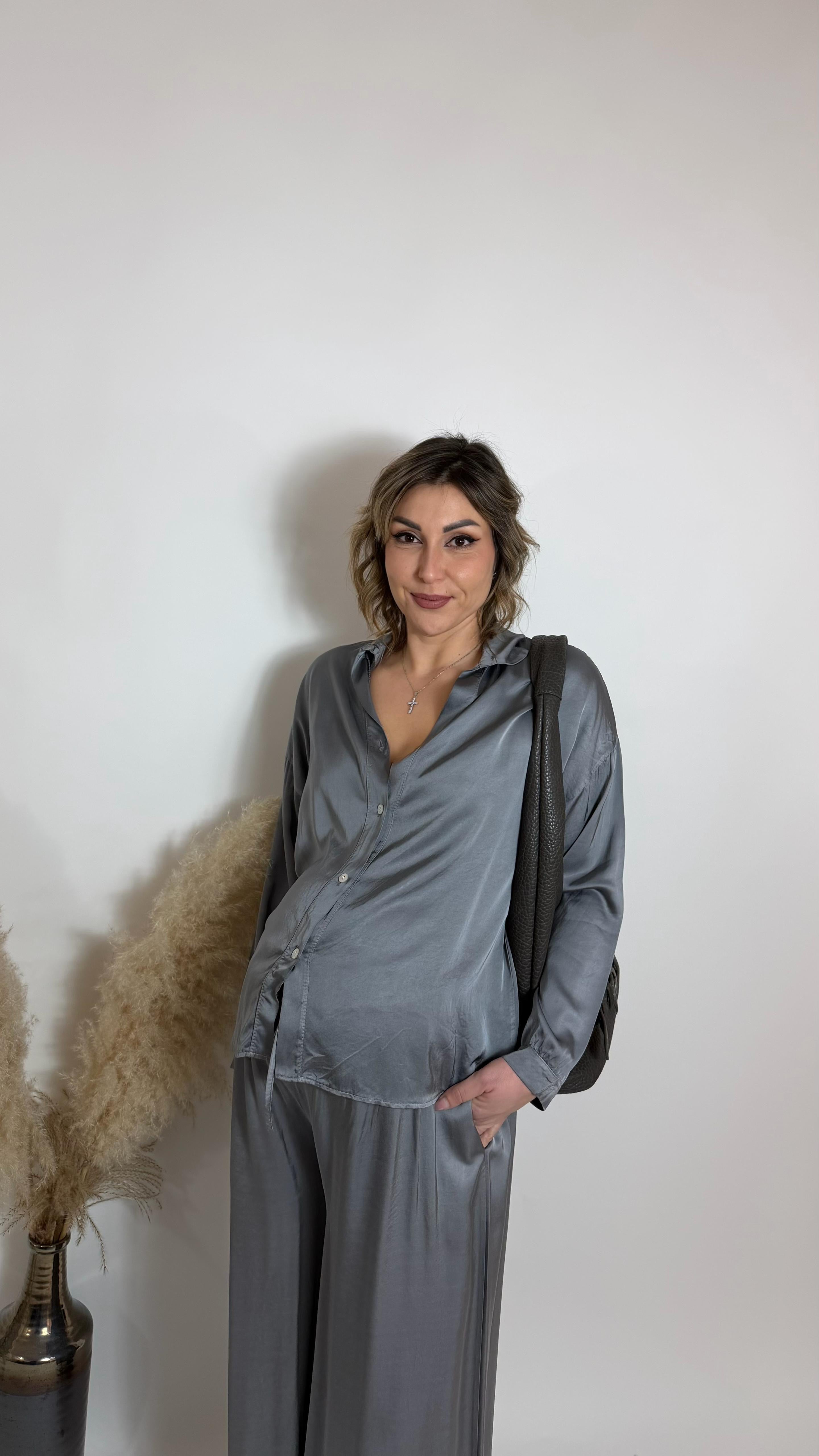 Mix & Match Set - Raso Di Viscosa - Piombo