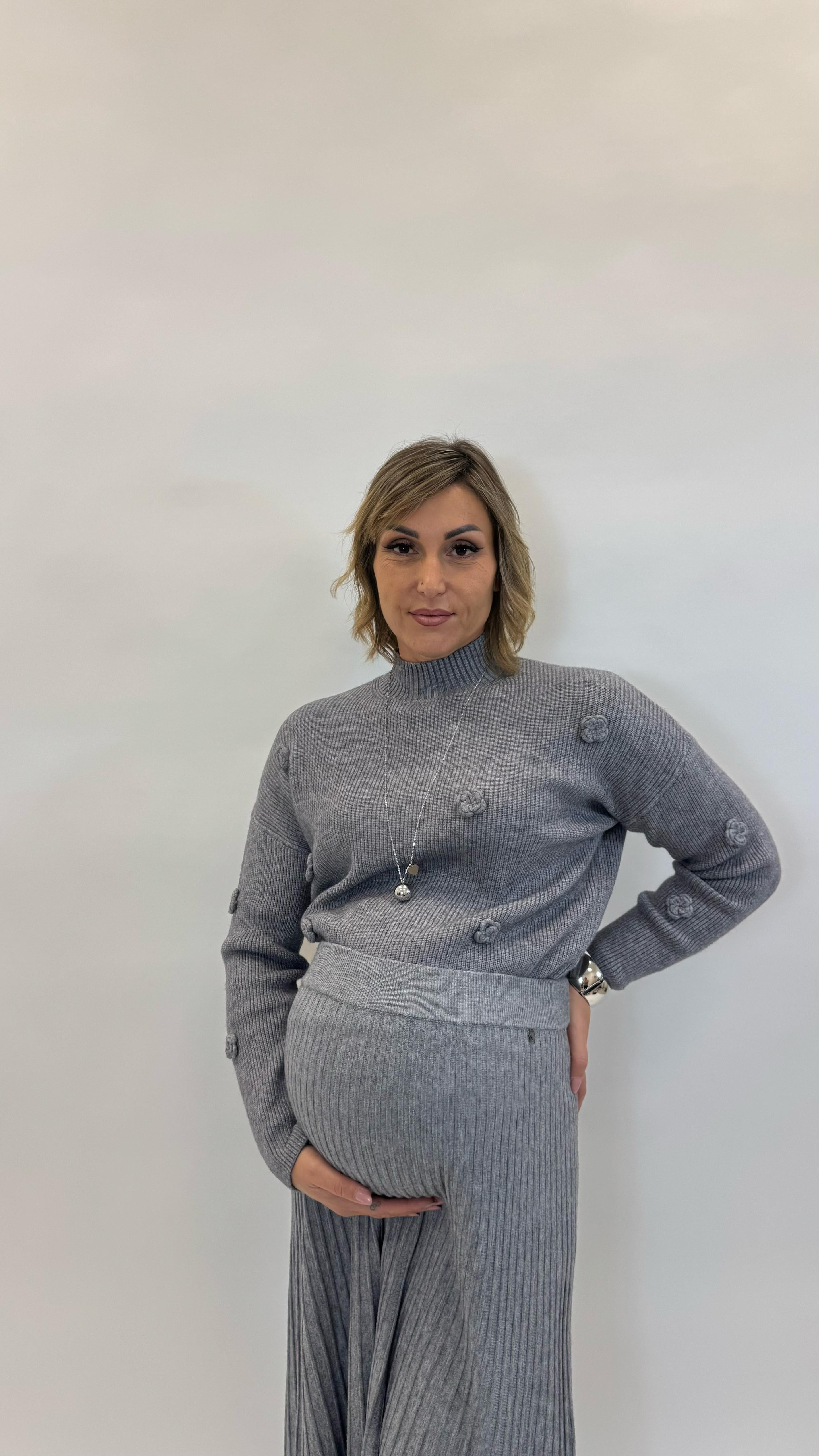 Pull Blossom Grigio Perla