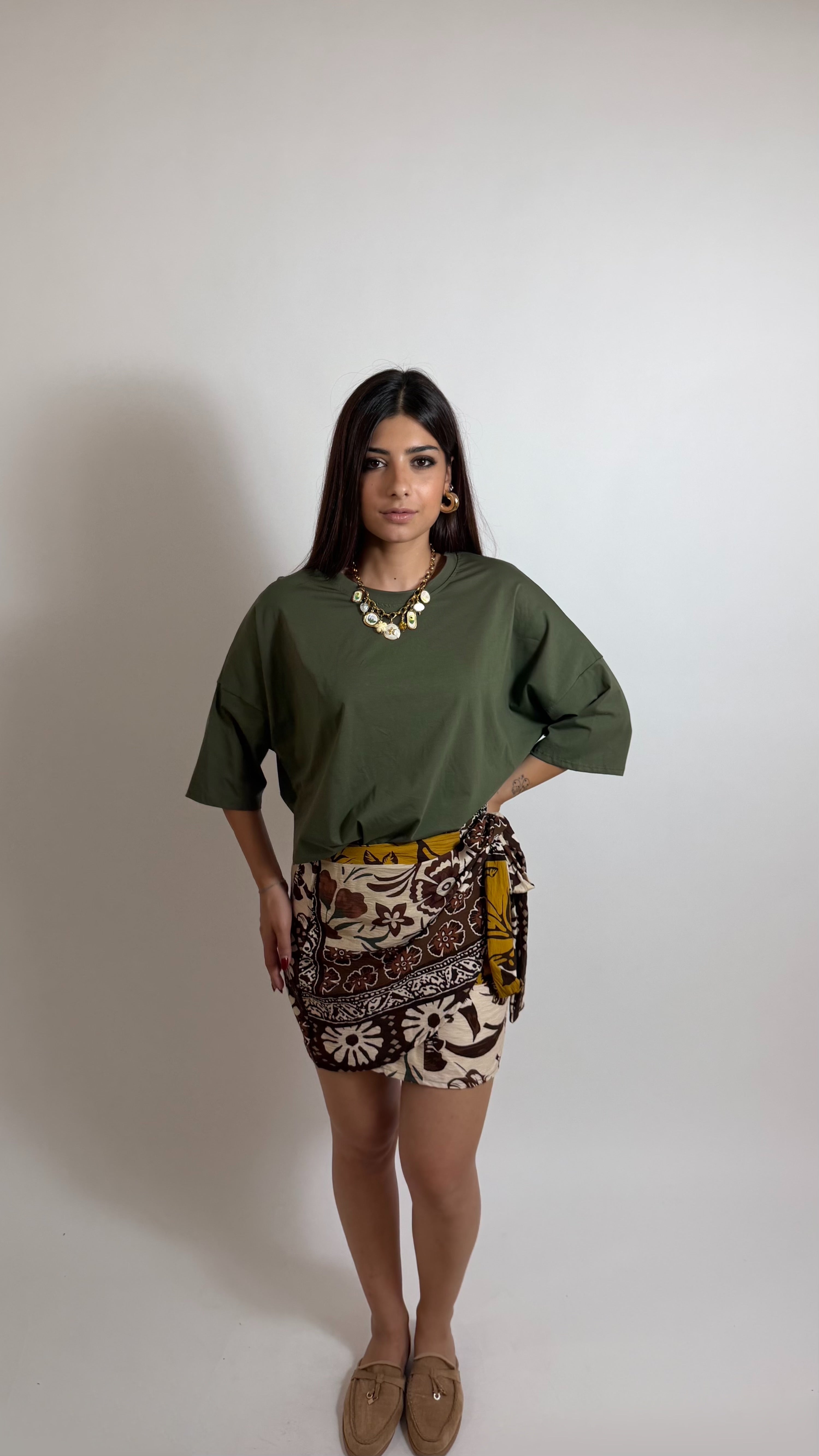 Mini Gonna Pareo Indie Moka