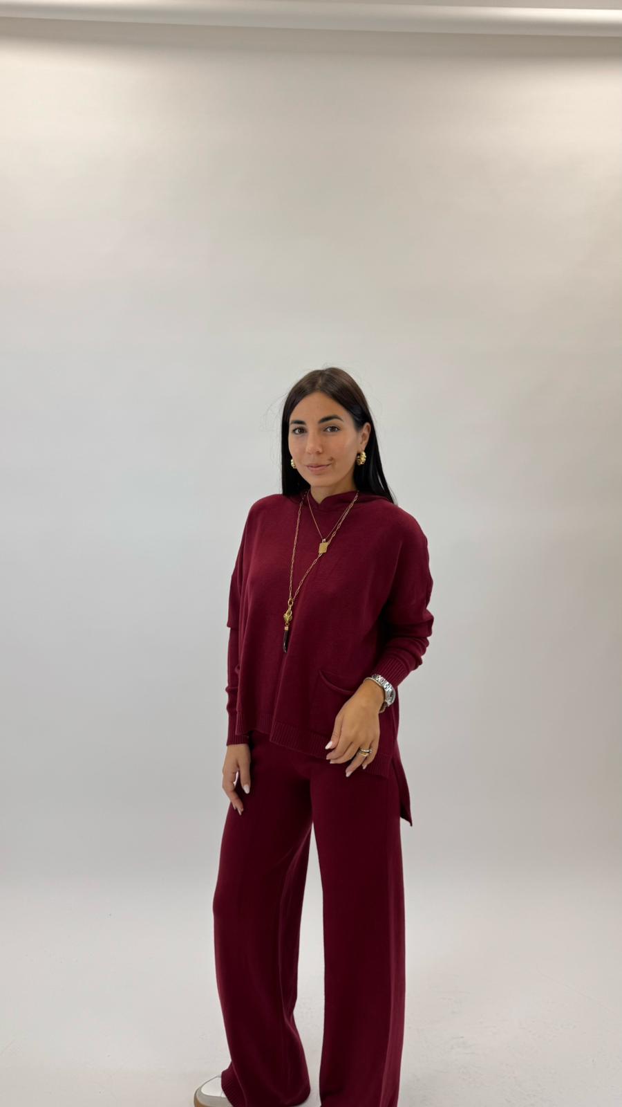 Sporty Set Maglina Morbida Burgundy