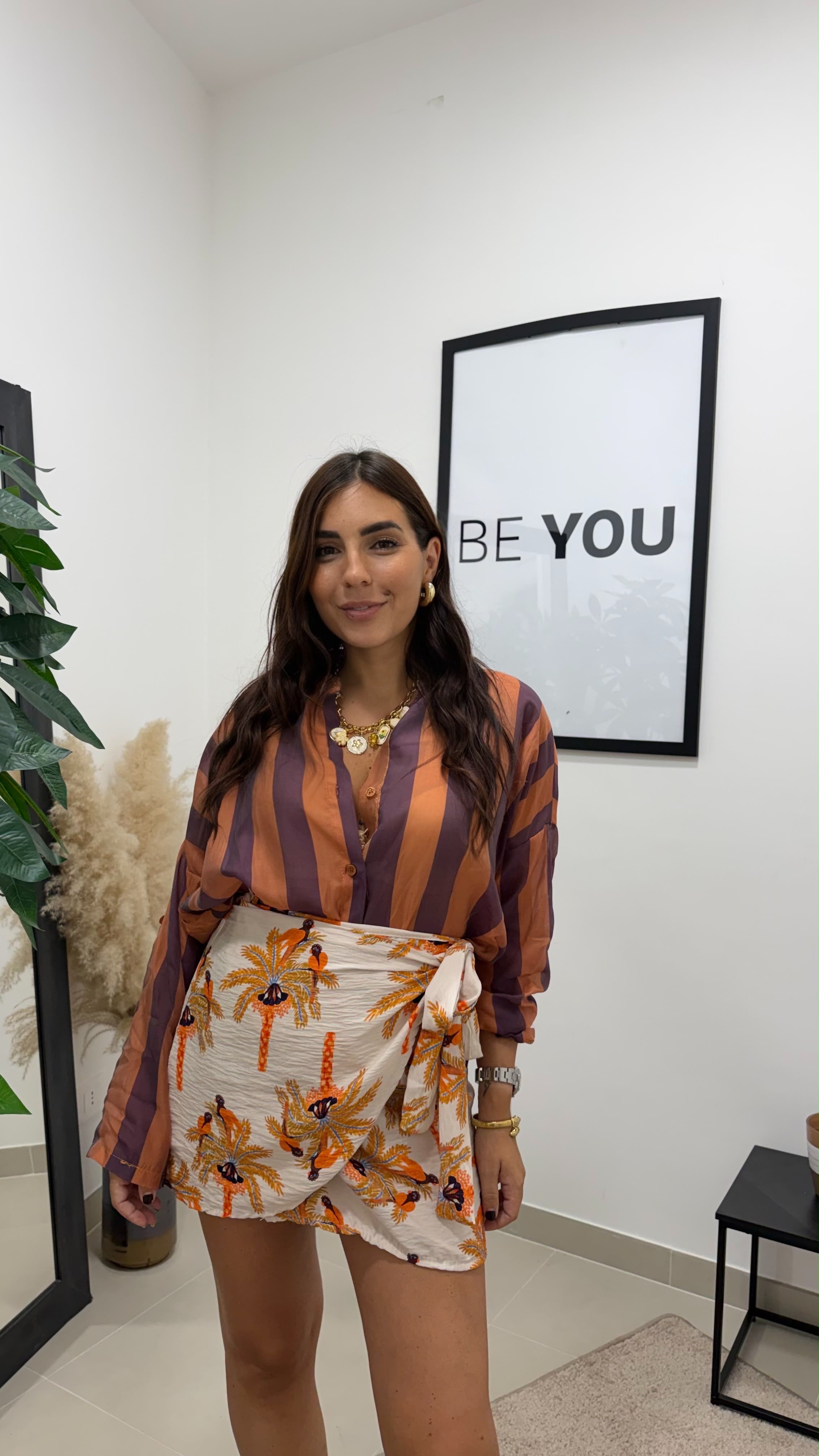 Mini Gonna Pareo Bird White
