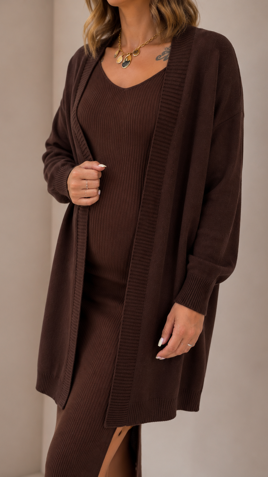Cardigan Cannolè Top Quality Choco