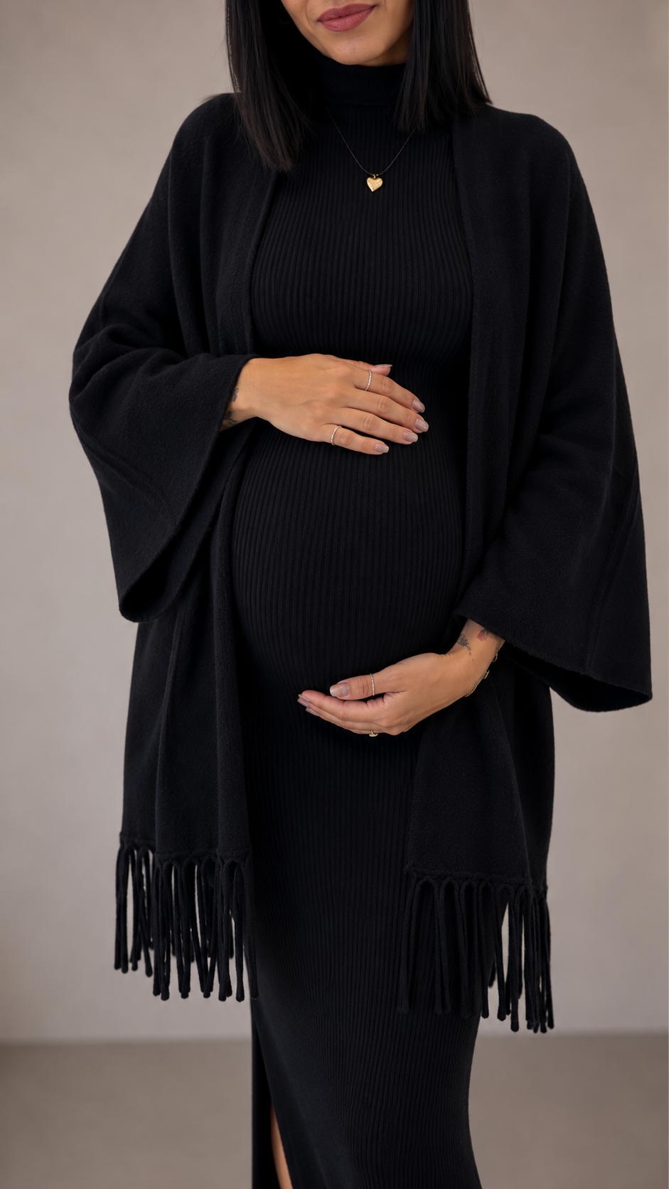 Cardigan Manica Campana Nero