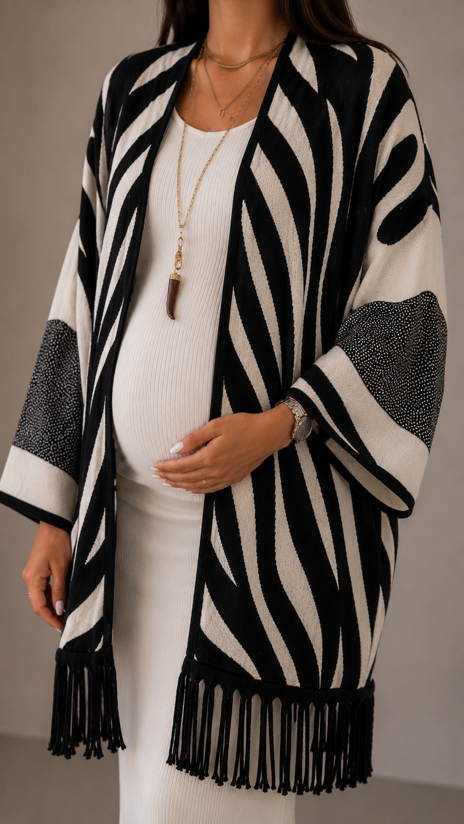 Cardigan Manica Campana Zebra