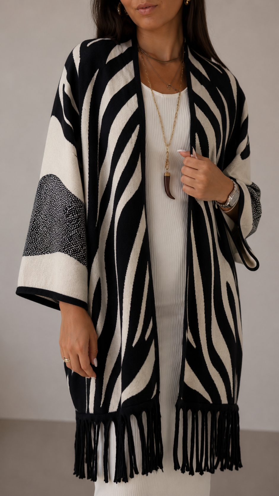 Cardigan Manica Campana Zebra