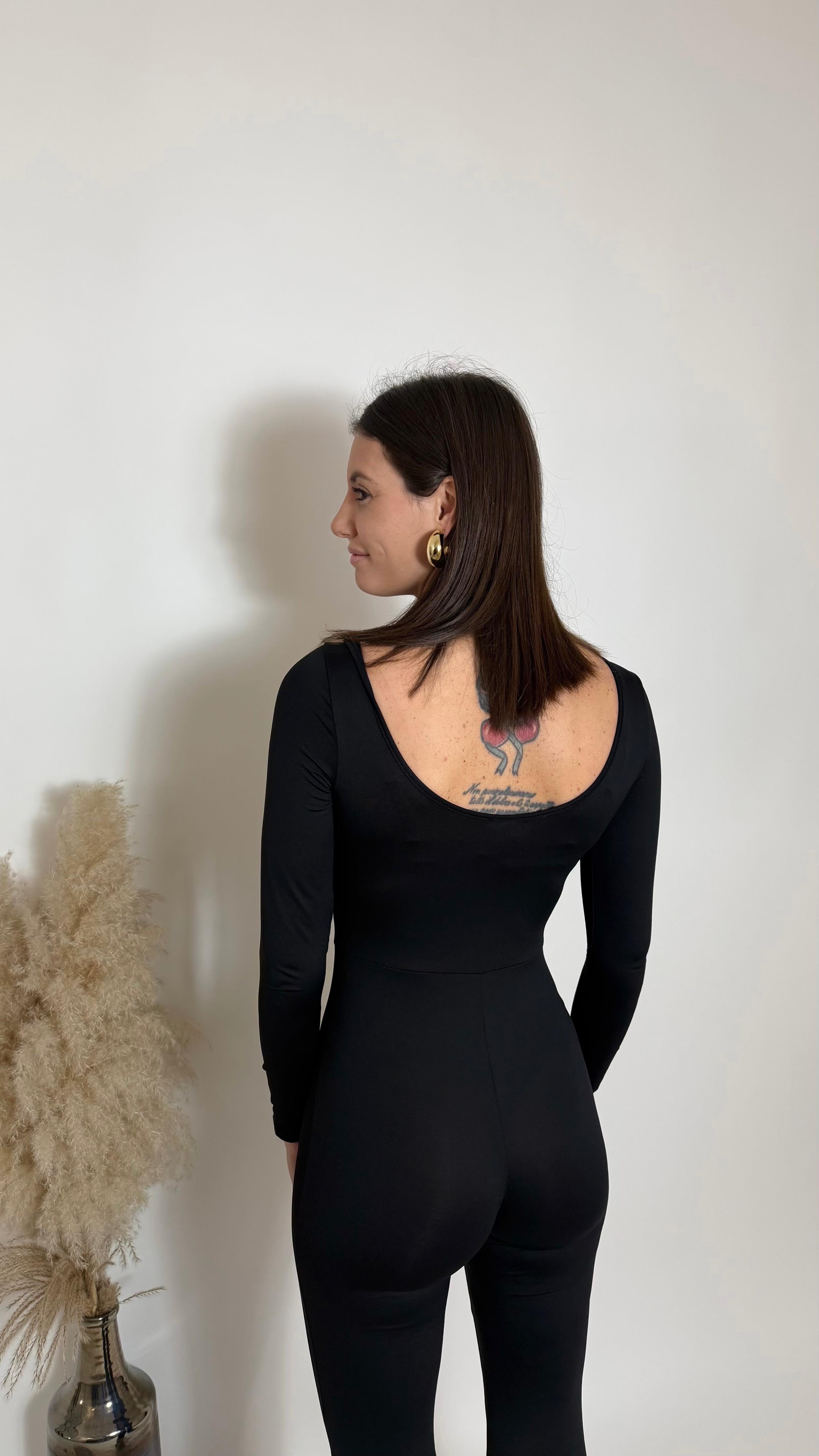 Jumpsuit Second Skin - Flare / Nera