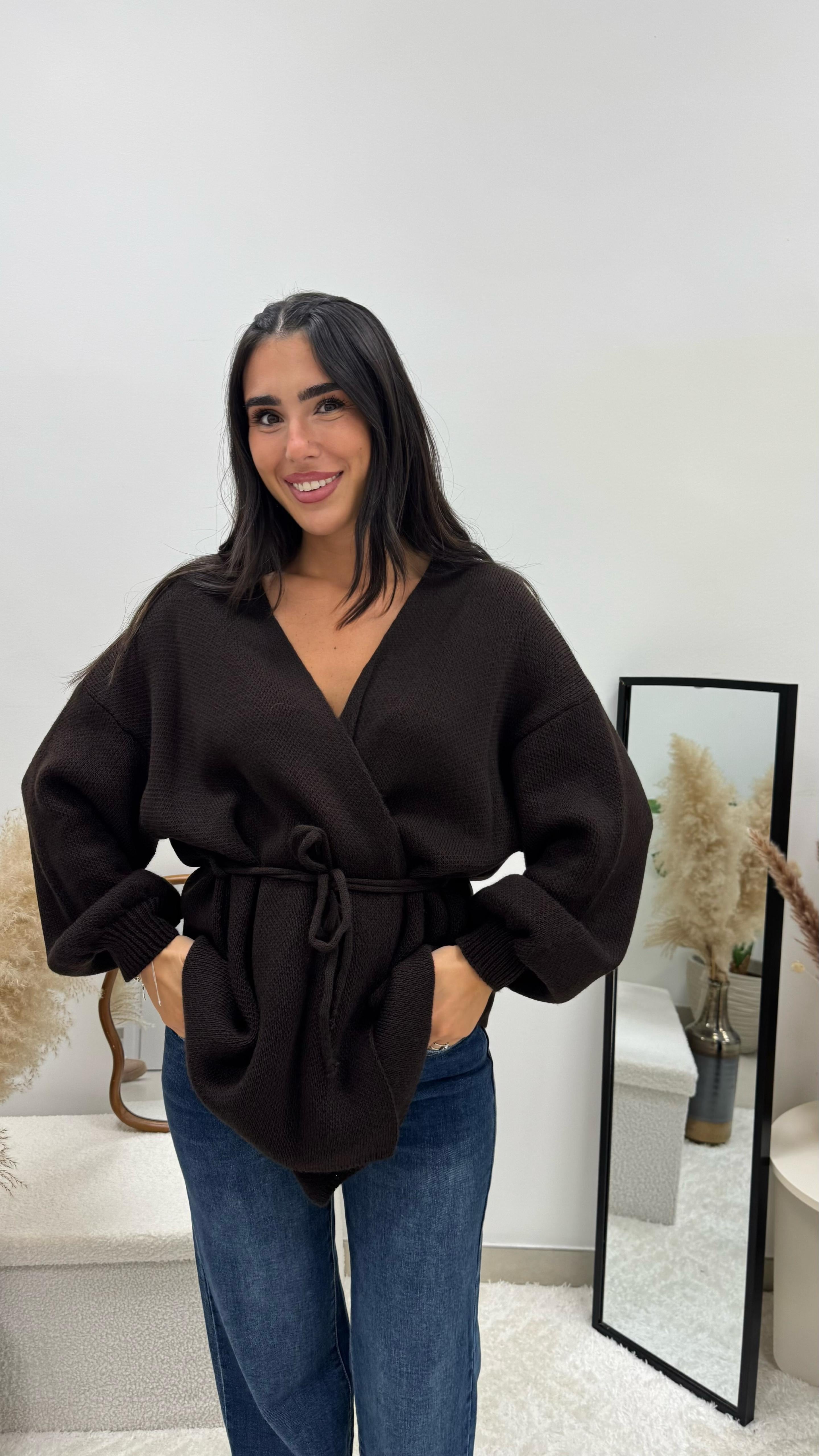 Cardigan Incrociatina Choco