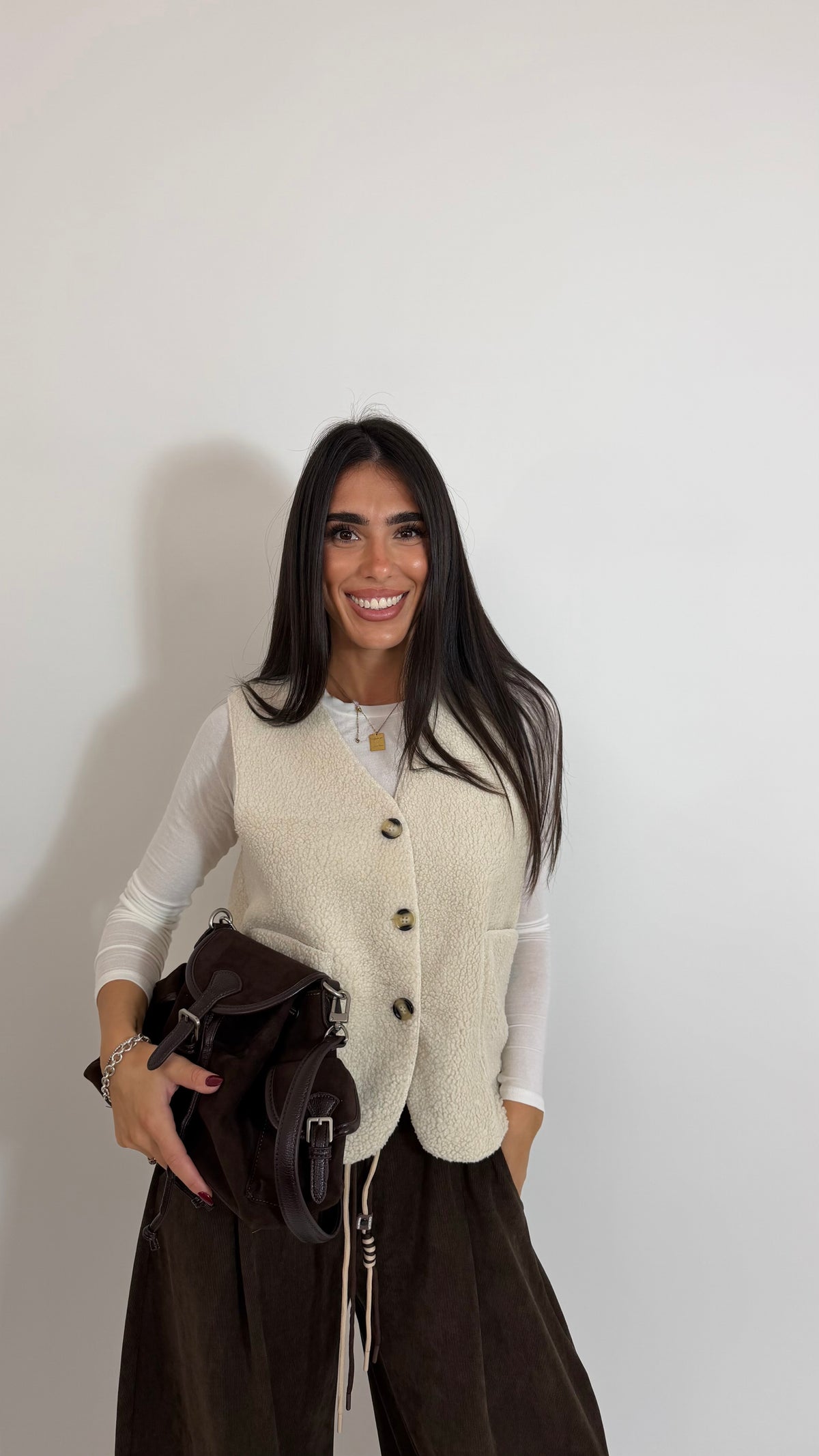 Gilet Teddy Soft Burro