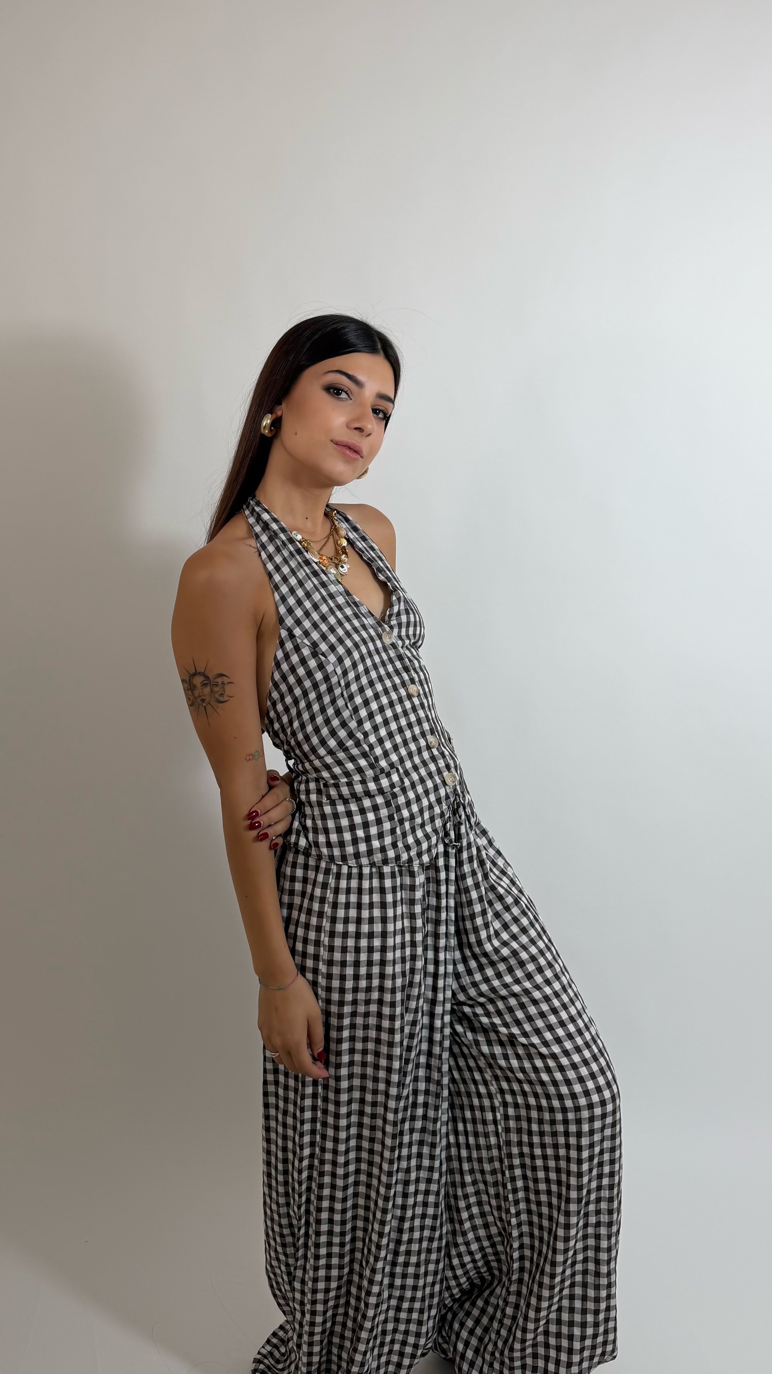 Set Halter Vichy Moka