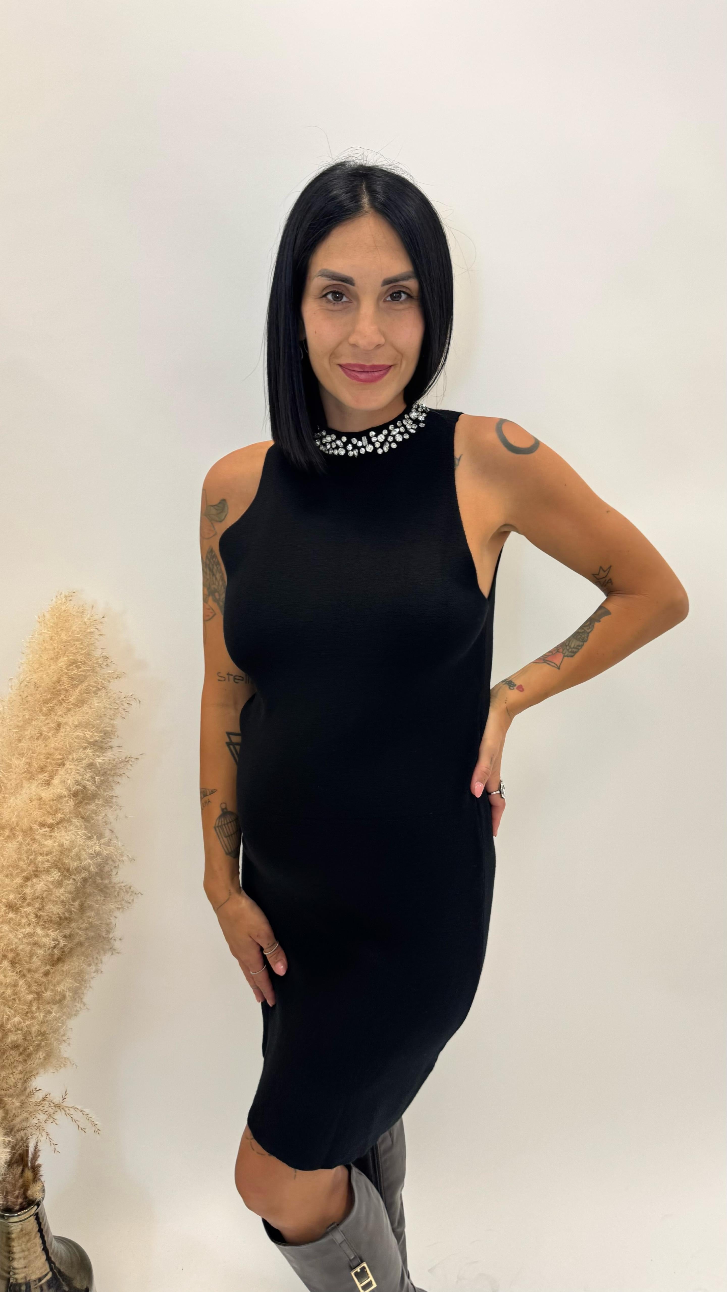 Abito Strass Nero