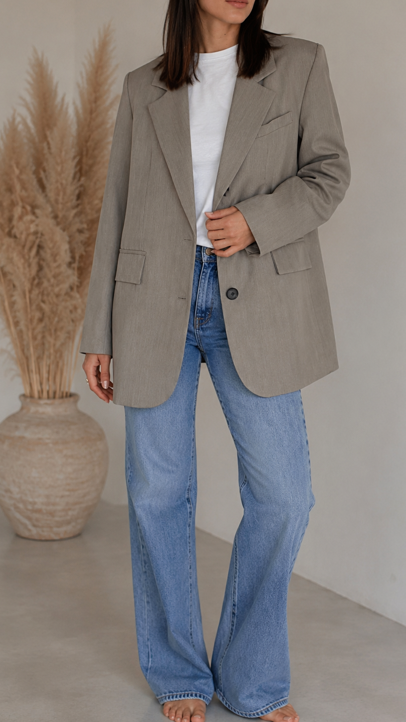 Giacca Oversize Tortora