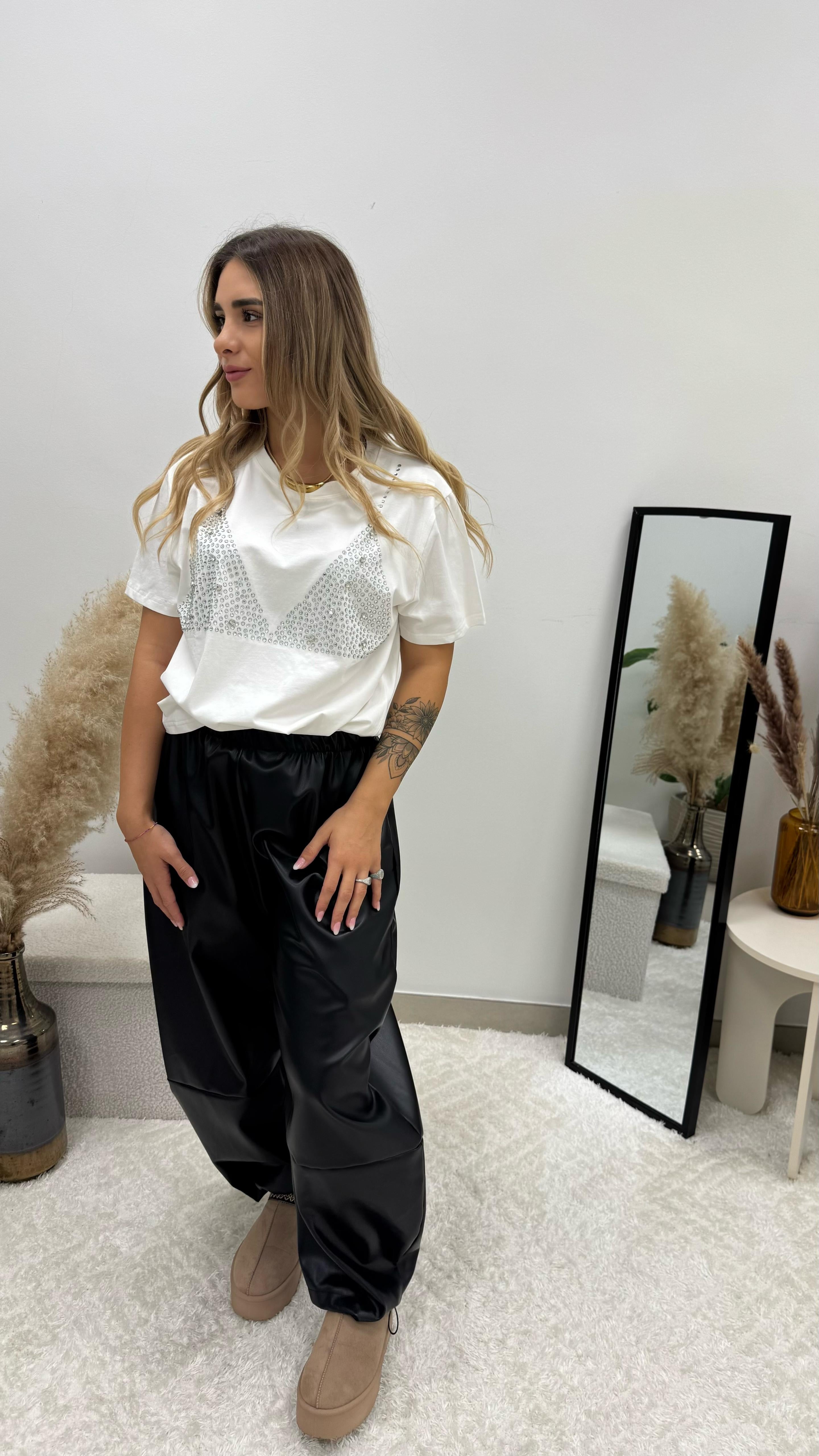 T-shirt Stampa Strass