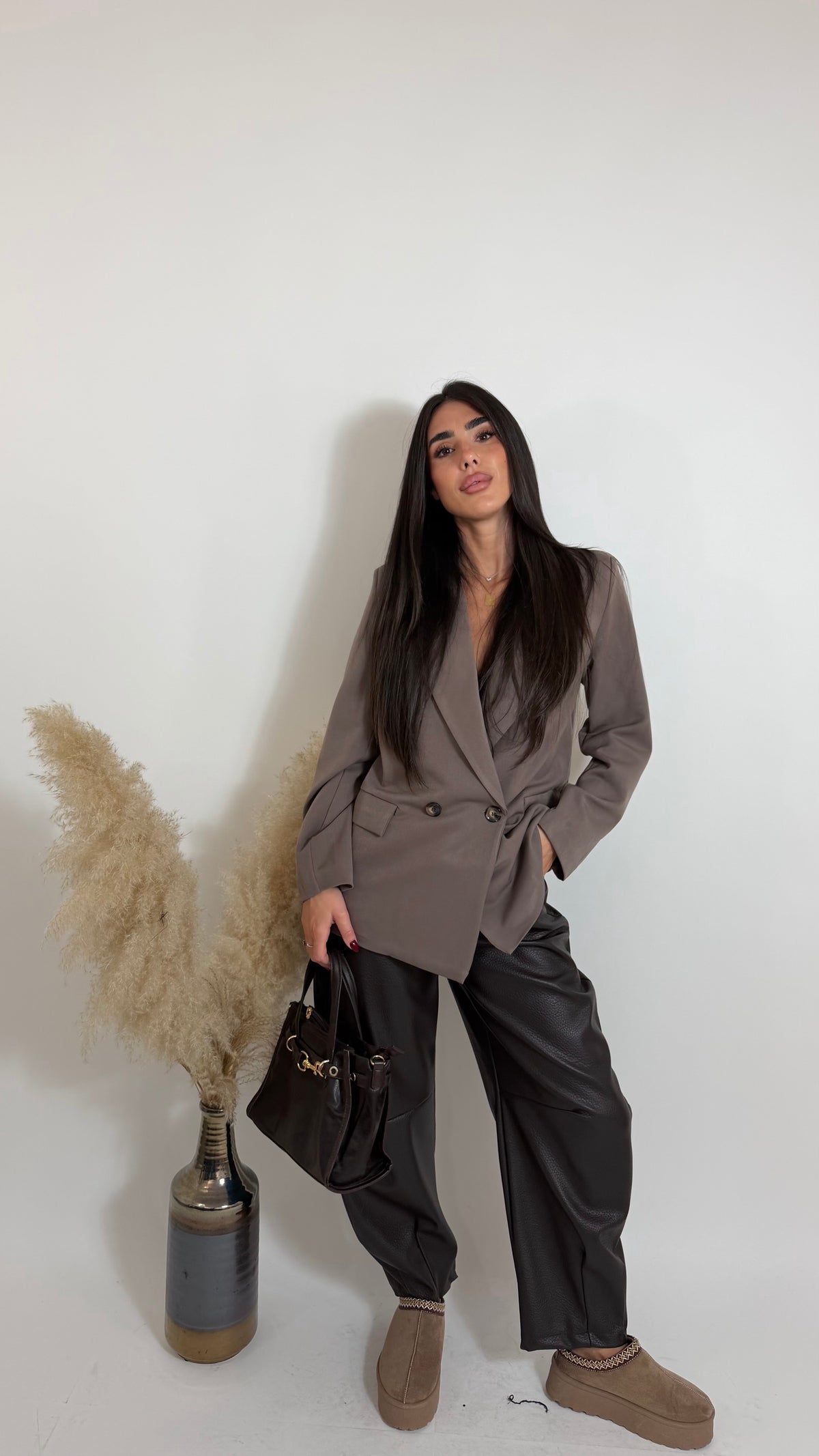 Blazer Doppiopetto Tortora