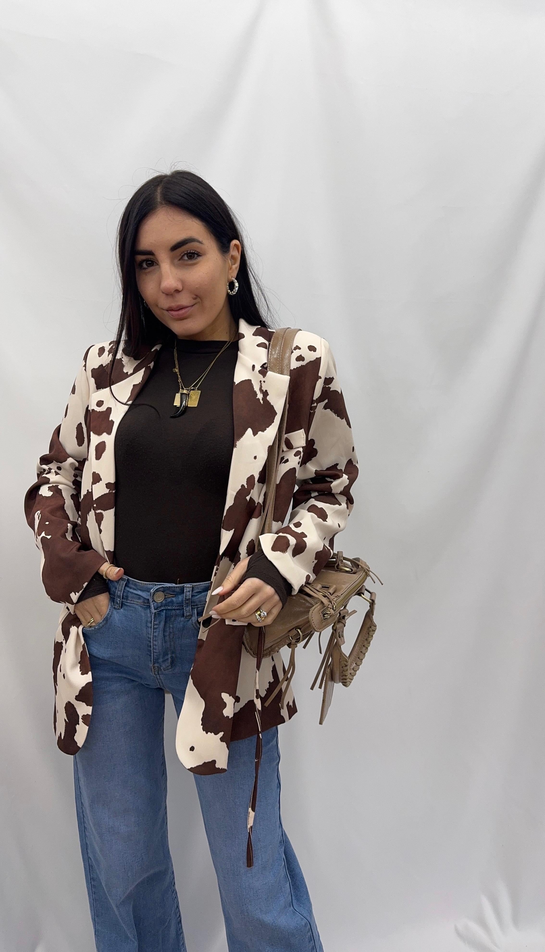 Giacca Cow Print