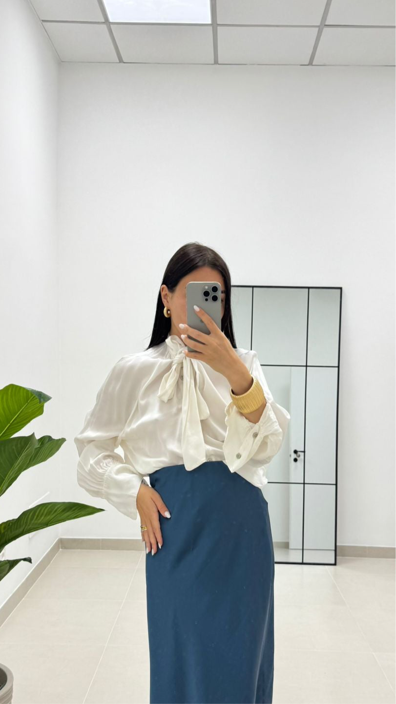 Camicia Fiocco Bianca