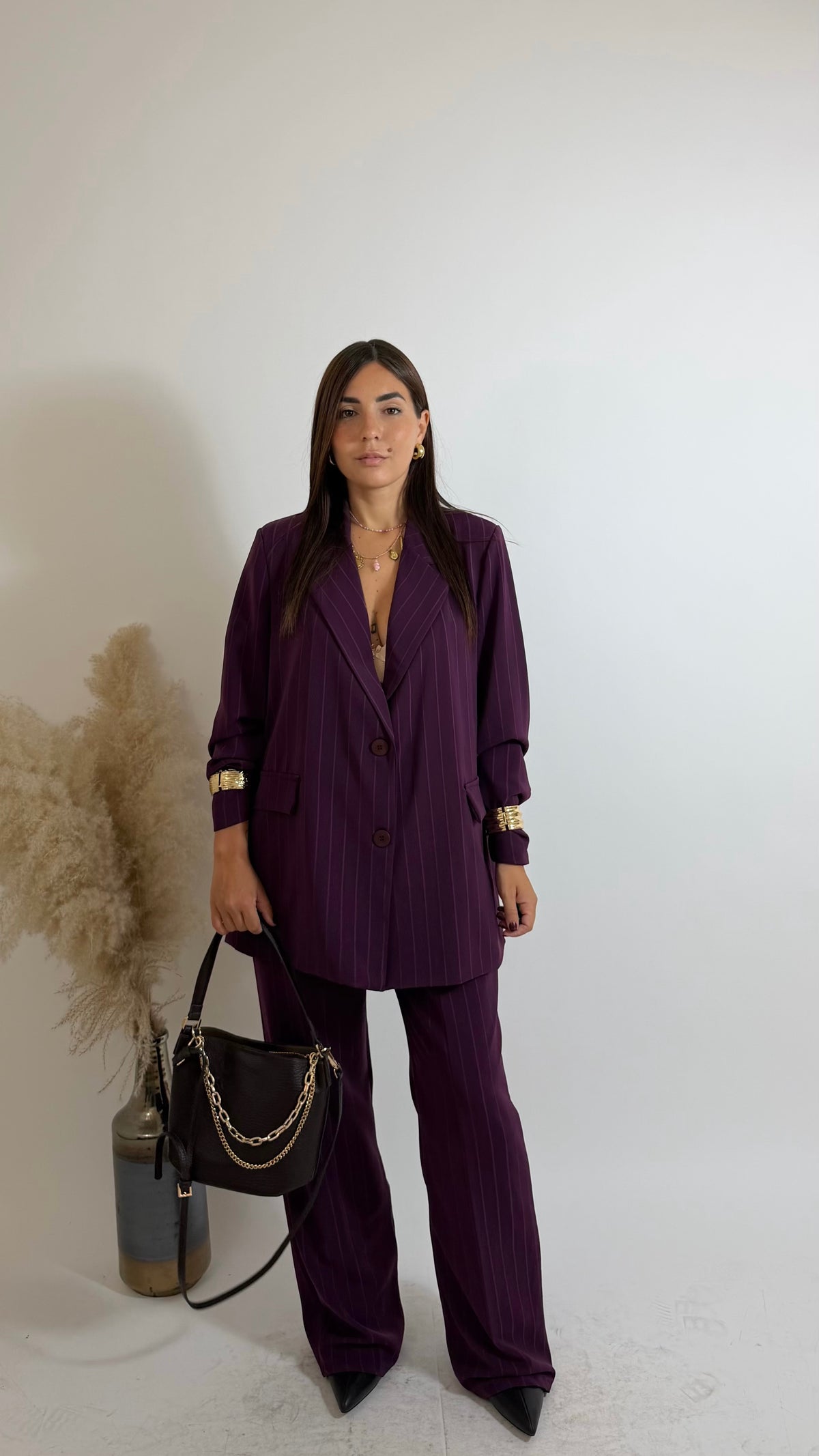 Tailleur Gessato Malva